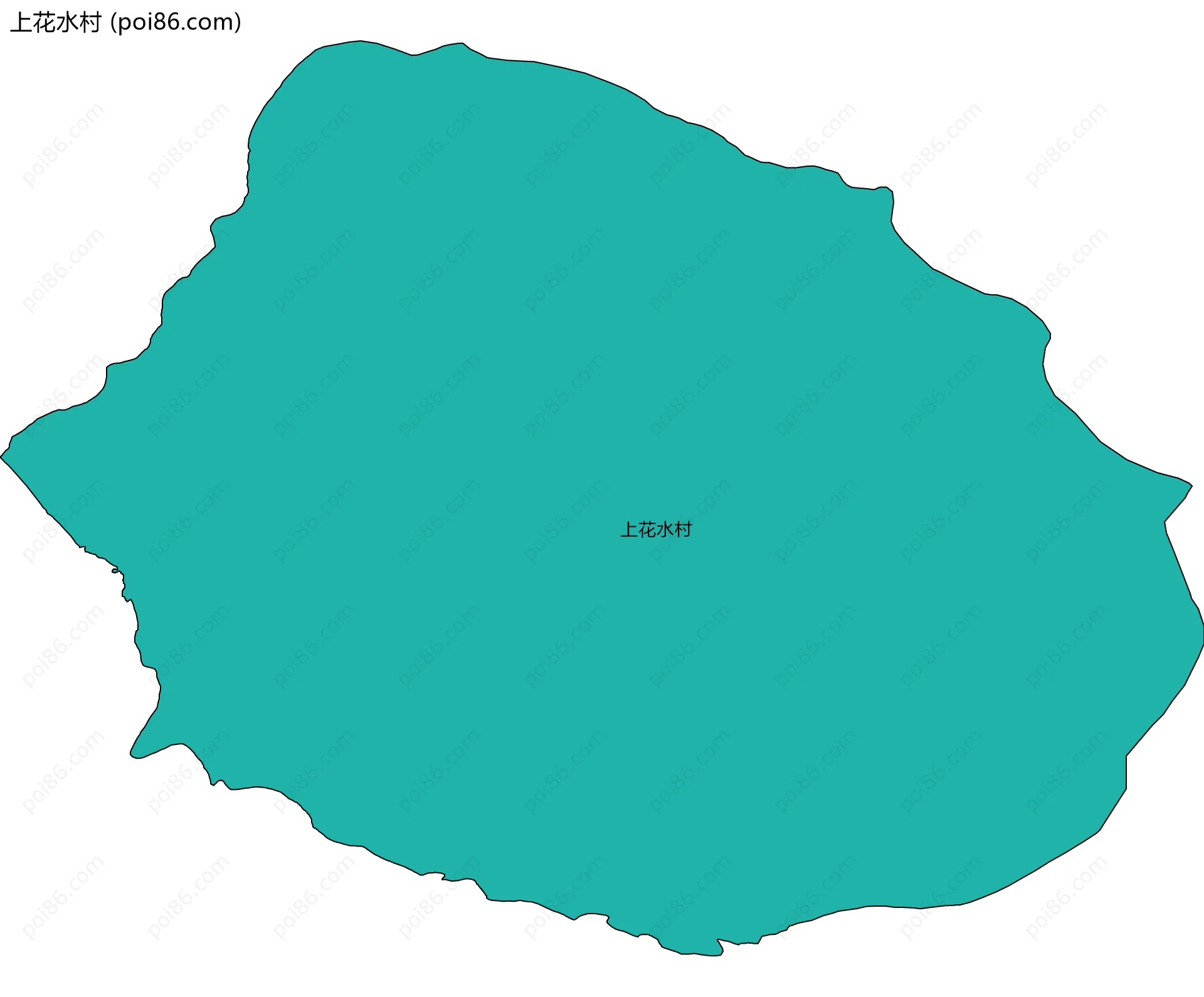 上花水村边界地图
