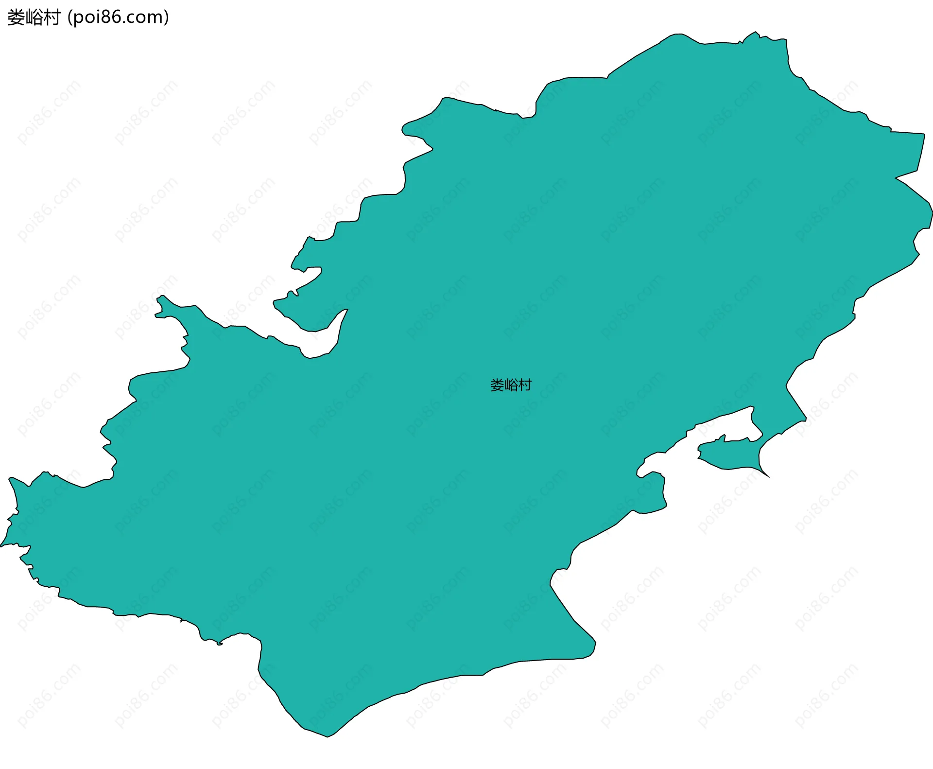 娄峪村边界地图