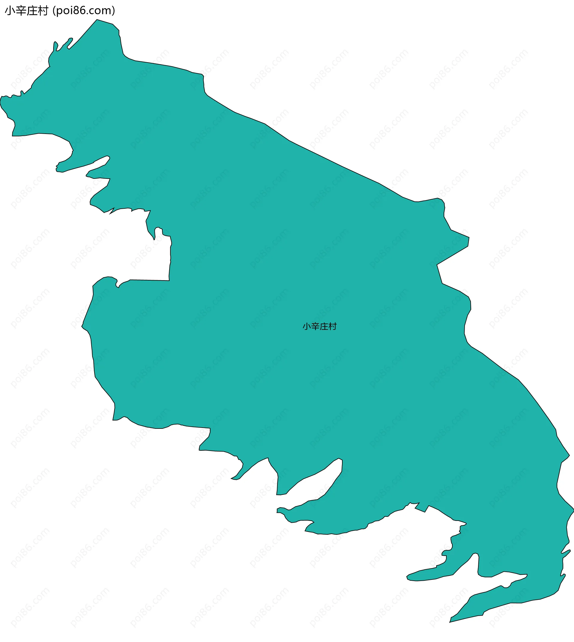 小辛庄村边界地图