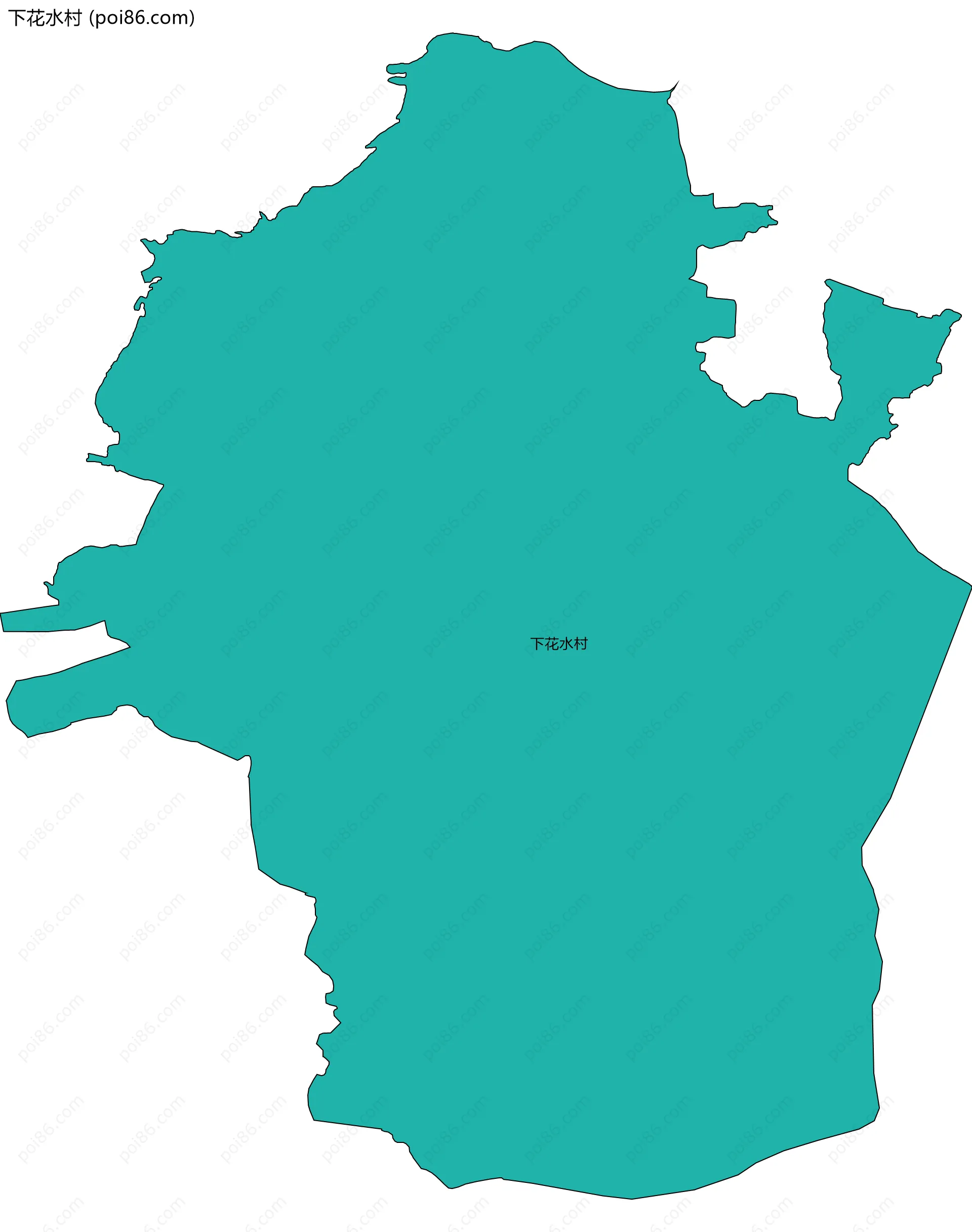 下花水村边界地图