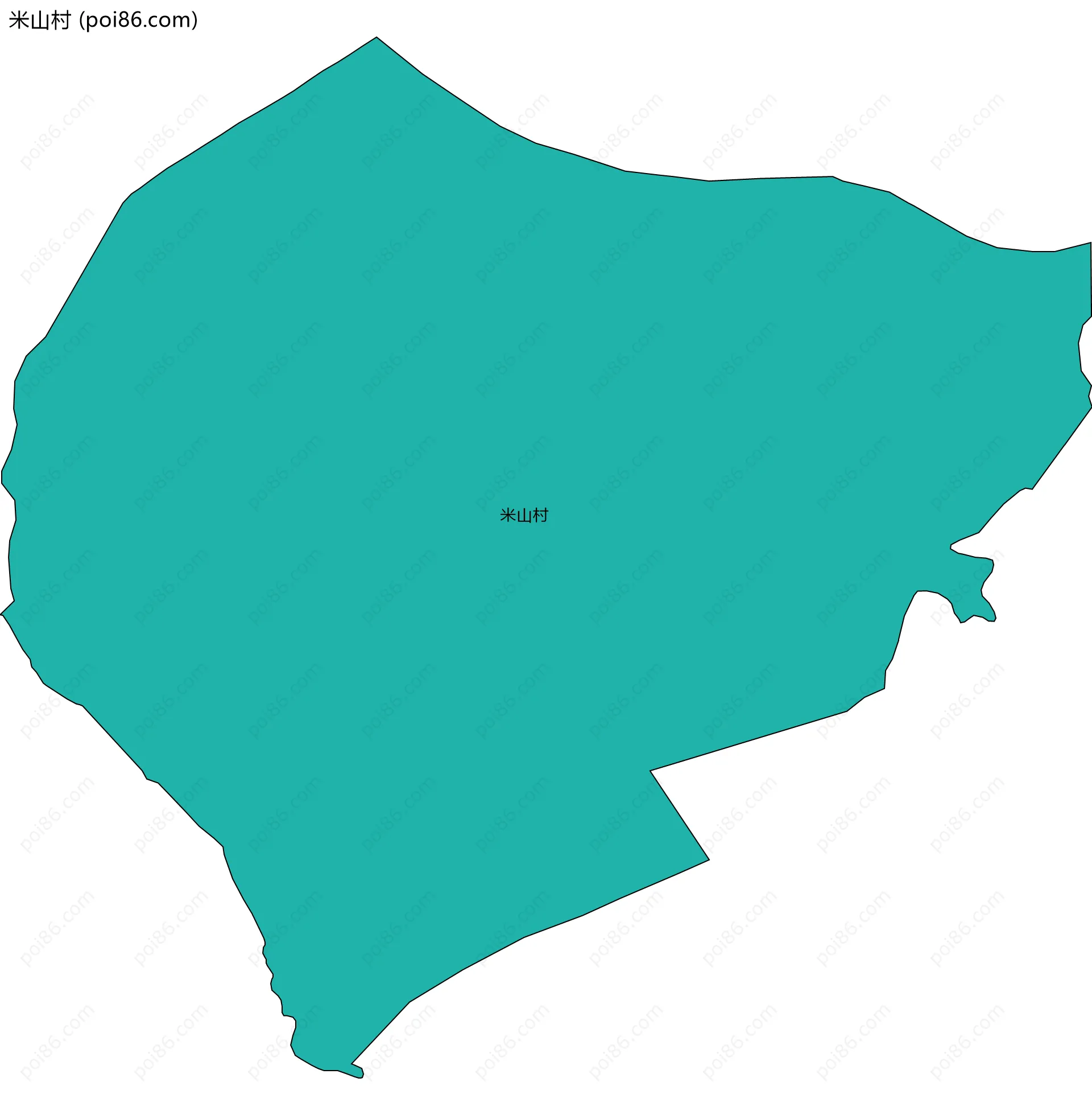 米山村边界地图