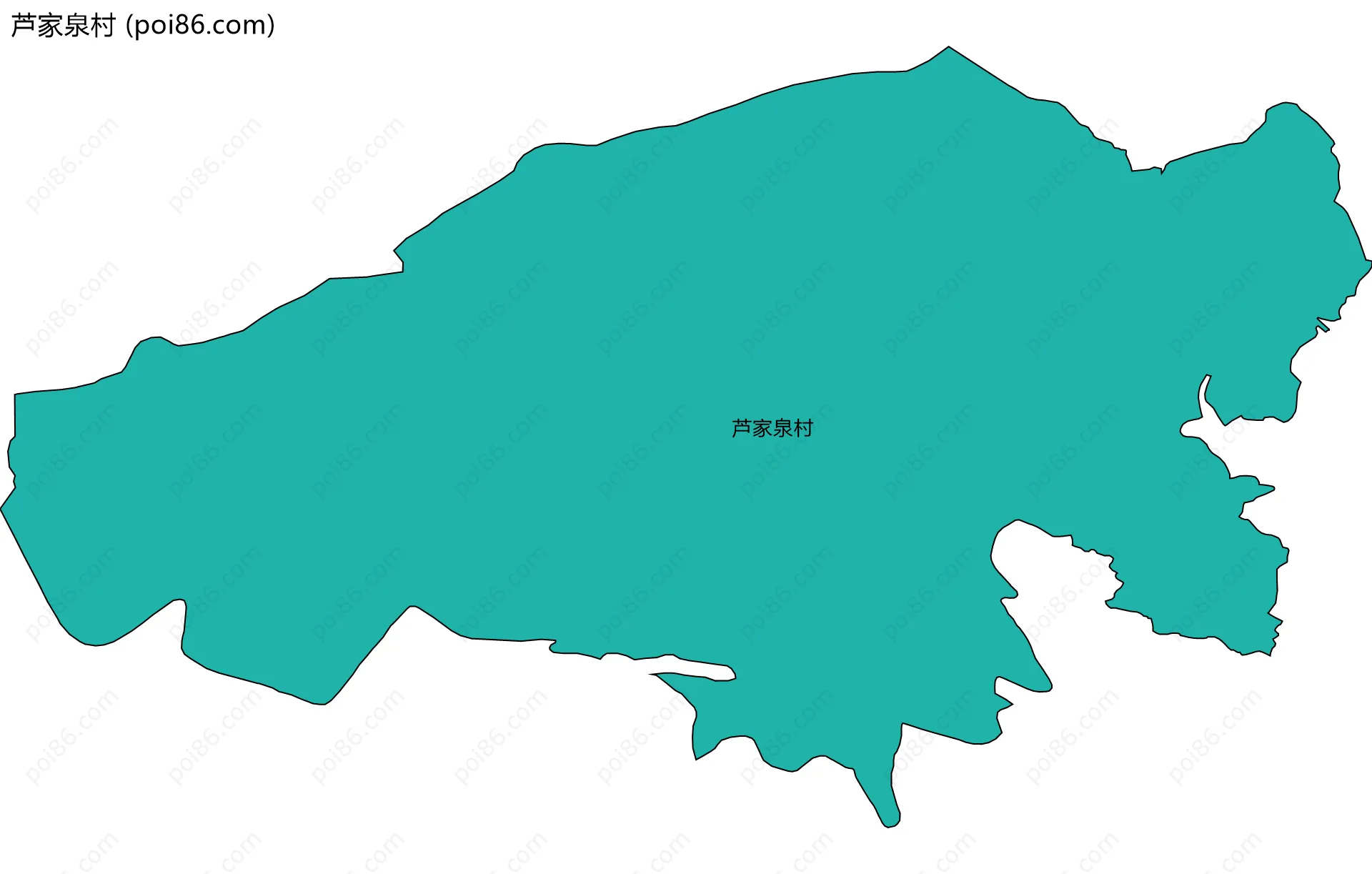 芦家泉村边界地图