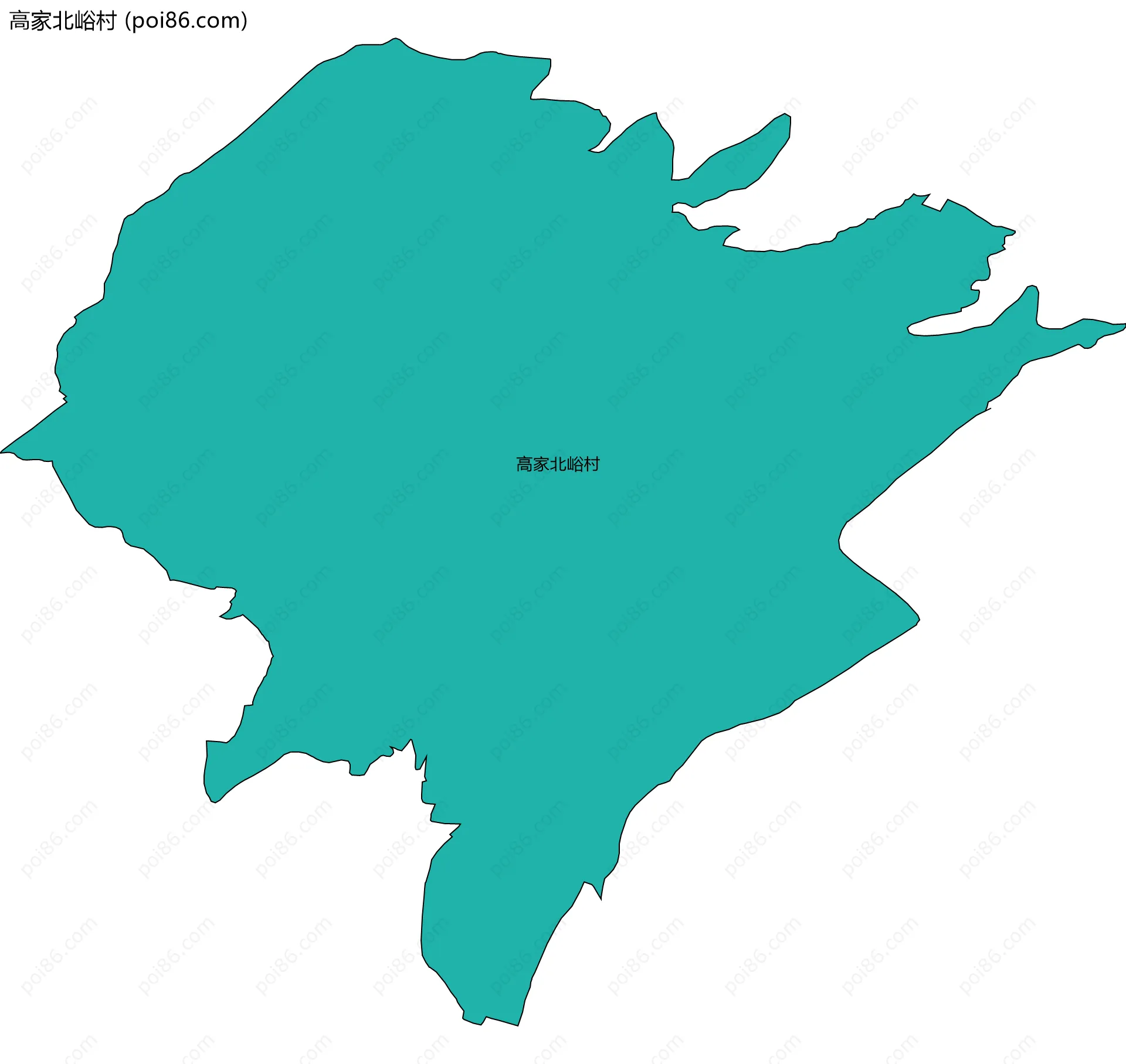 高家北峪村边界地图