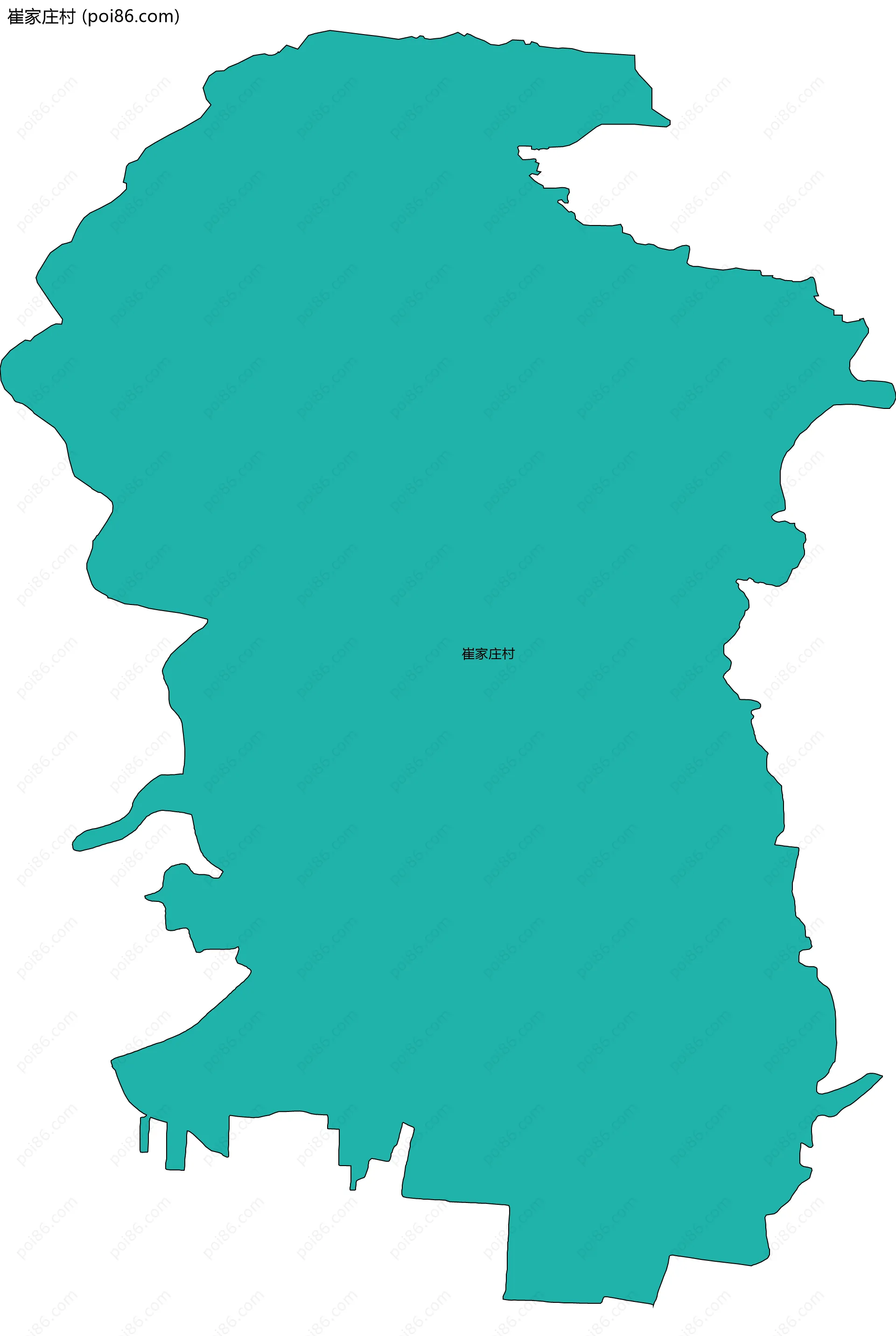 崔家庄村边界地图