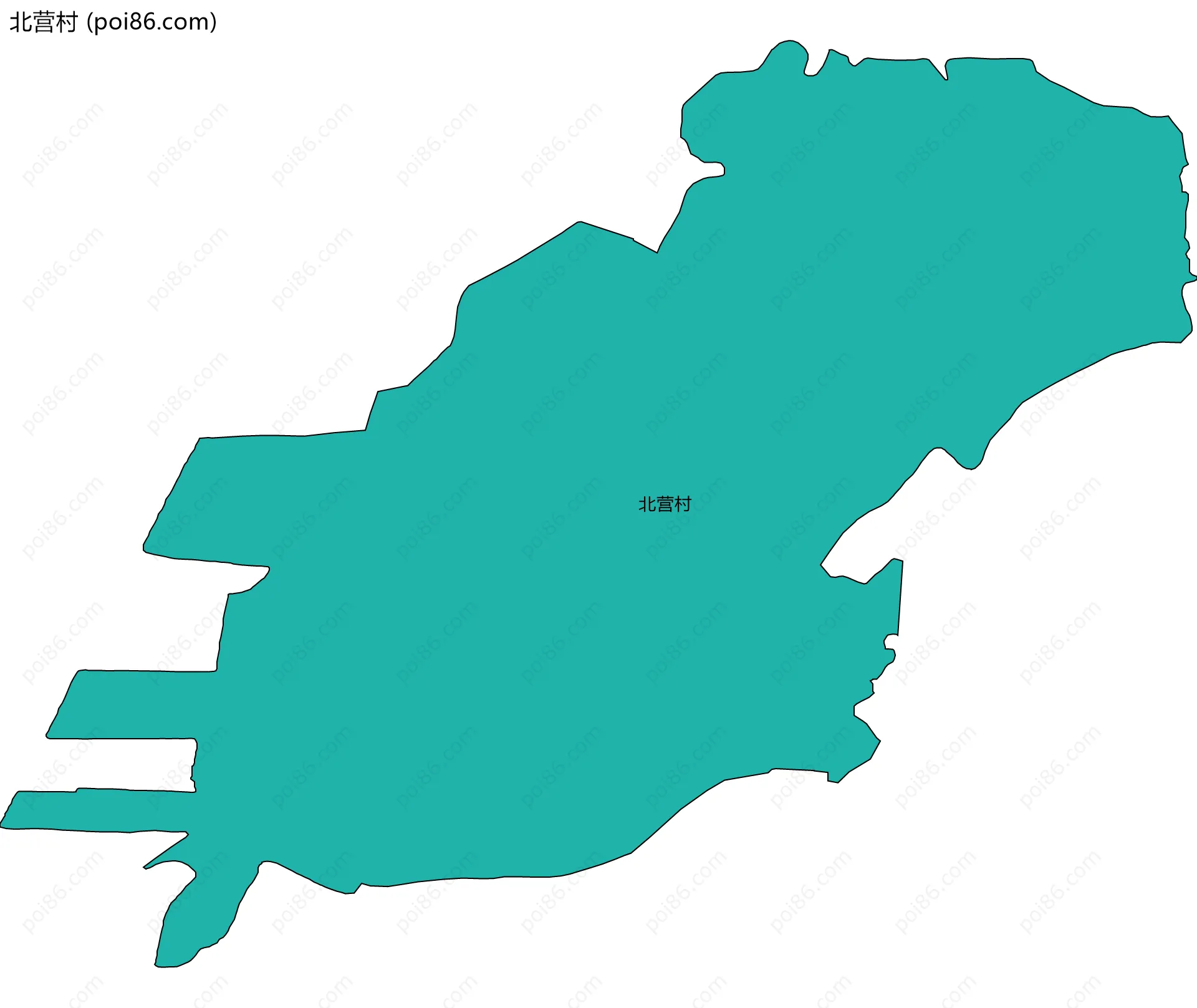 北营村边界地图