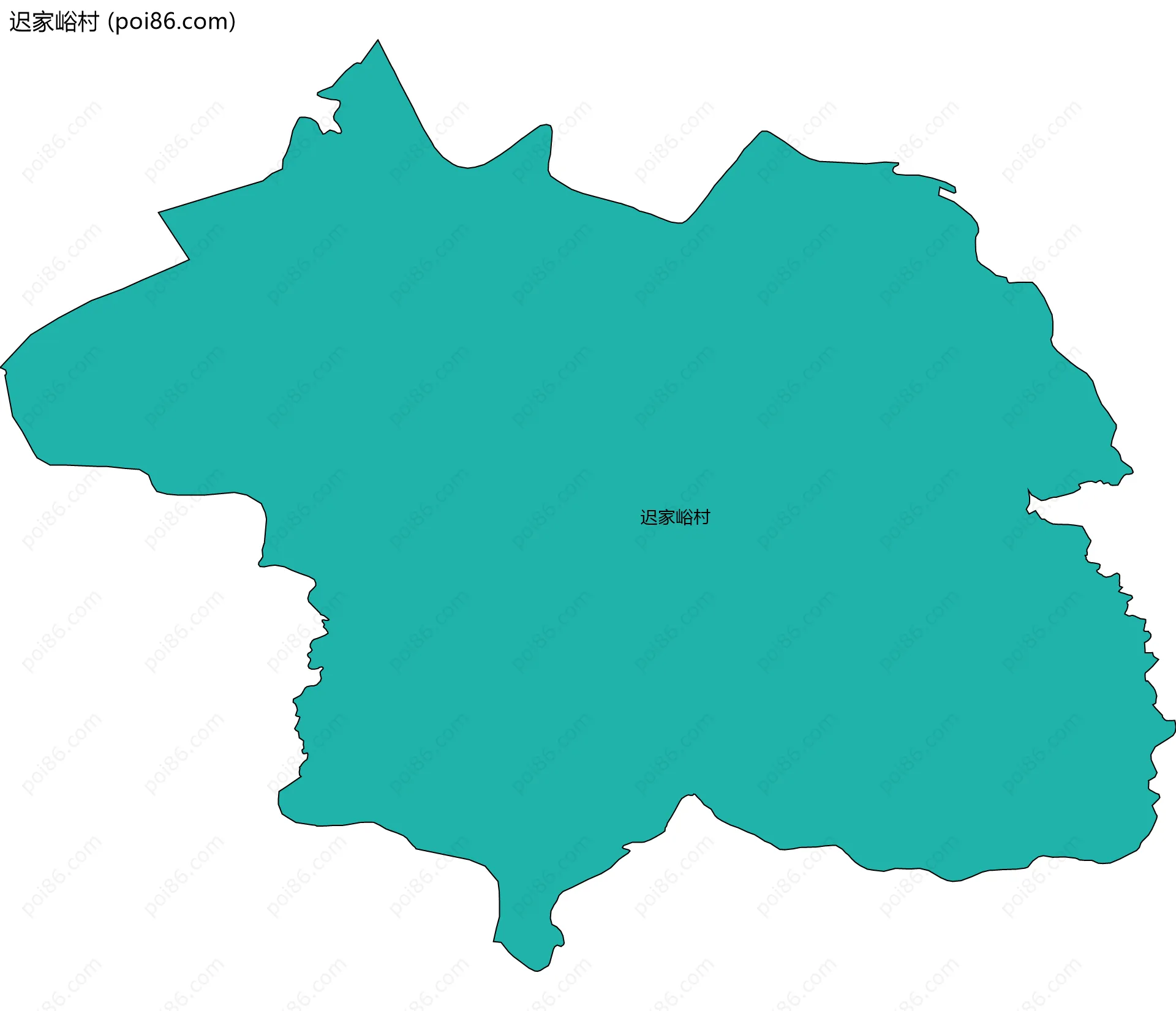 迟家峪村边界地图