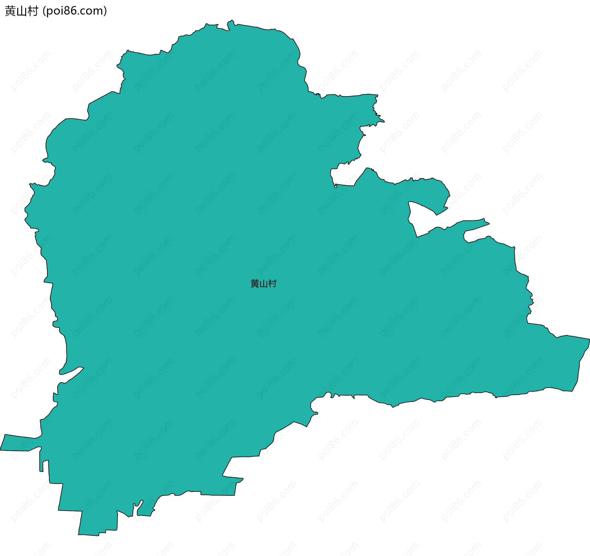 黄山村边界地图