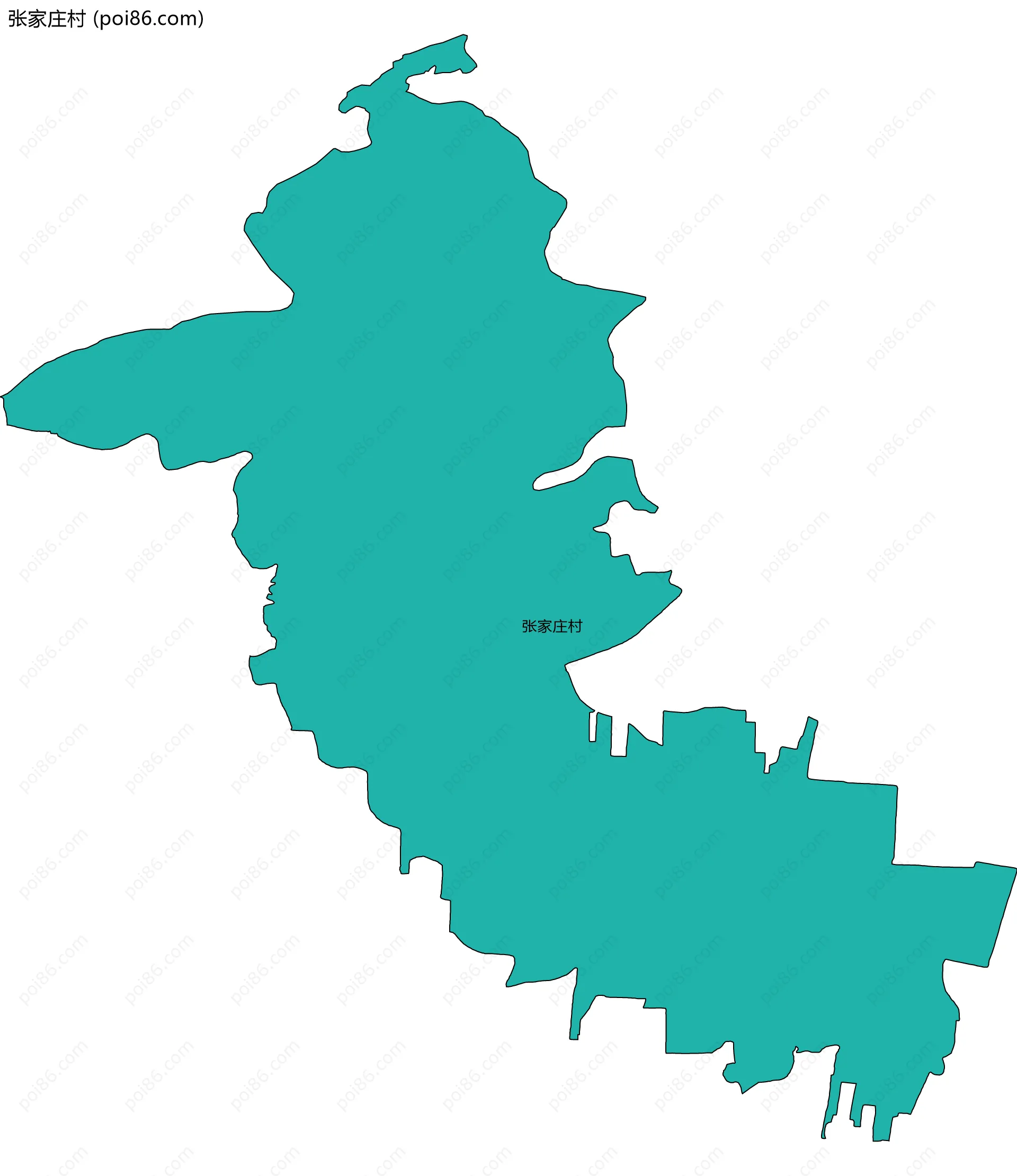 张家庄村边界地图