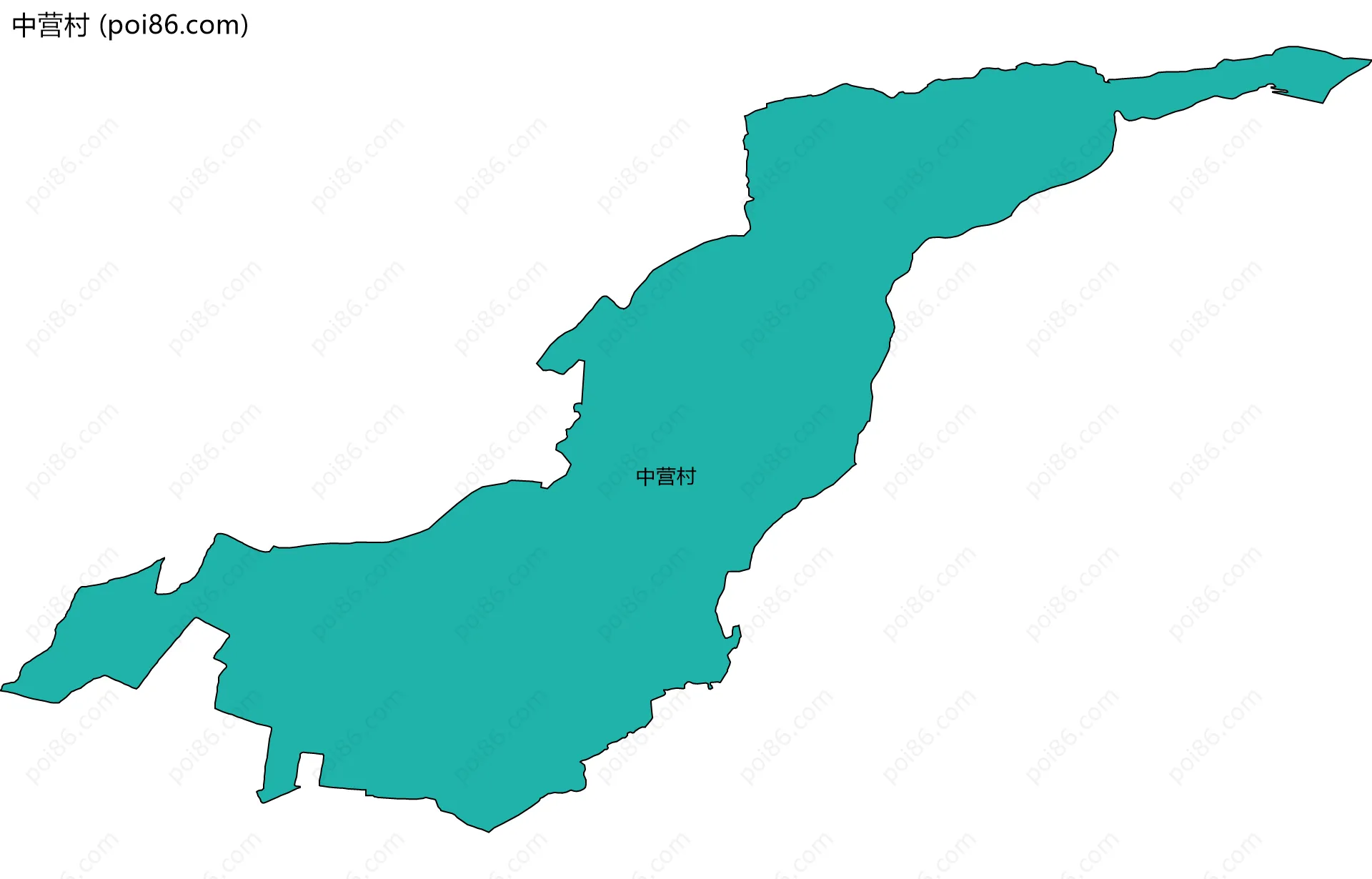 中营村边界地图