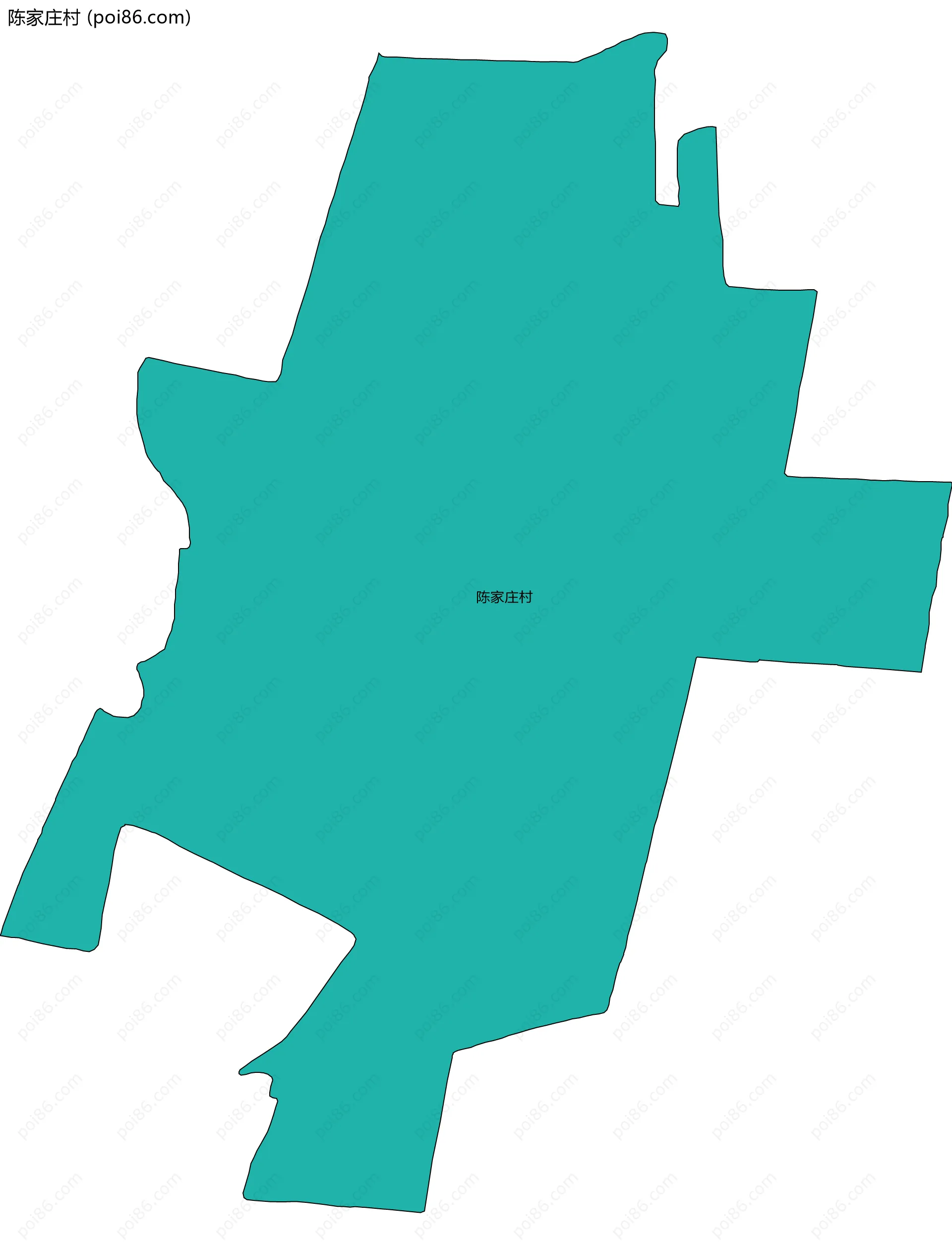 陈家庄村边界地图