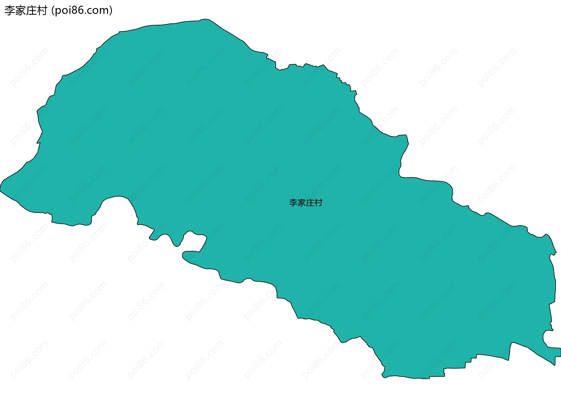 李家庄村边界地图