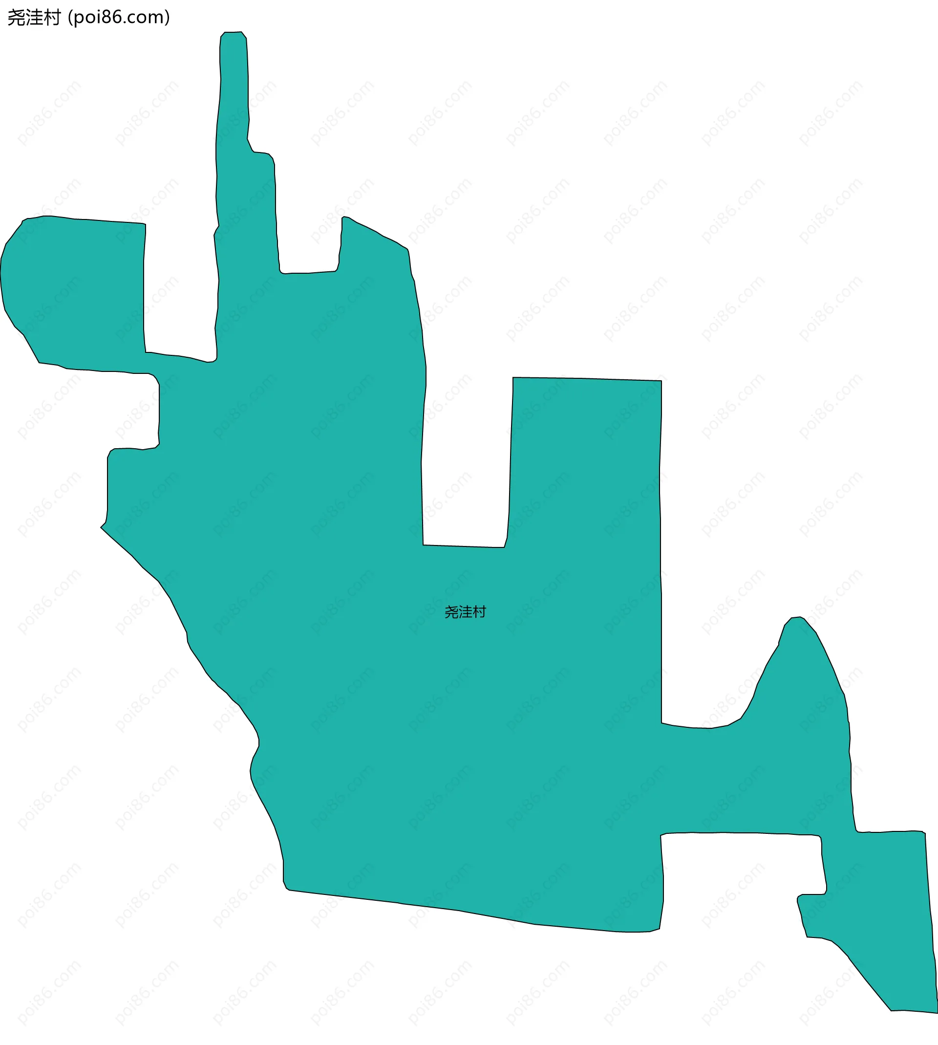 尧洼村边界地图