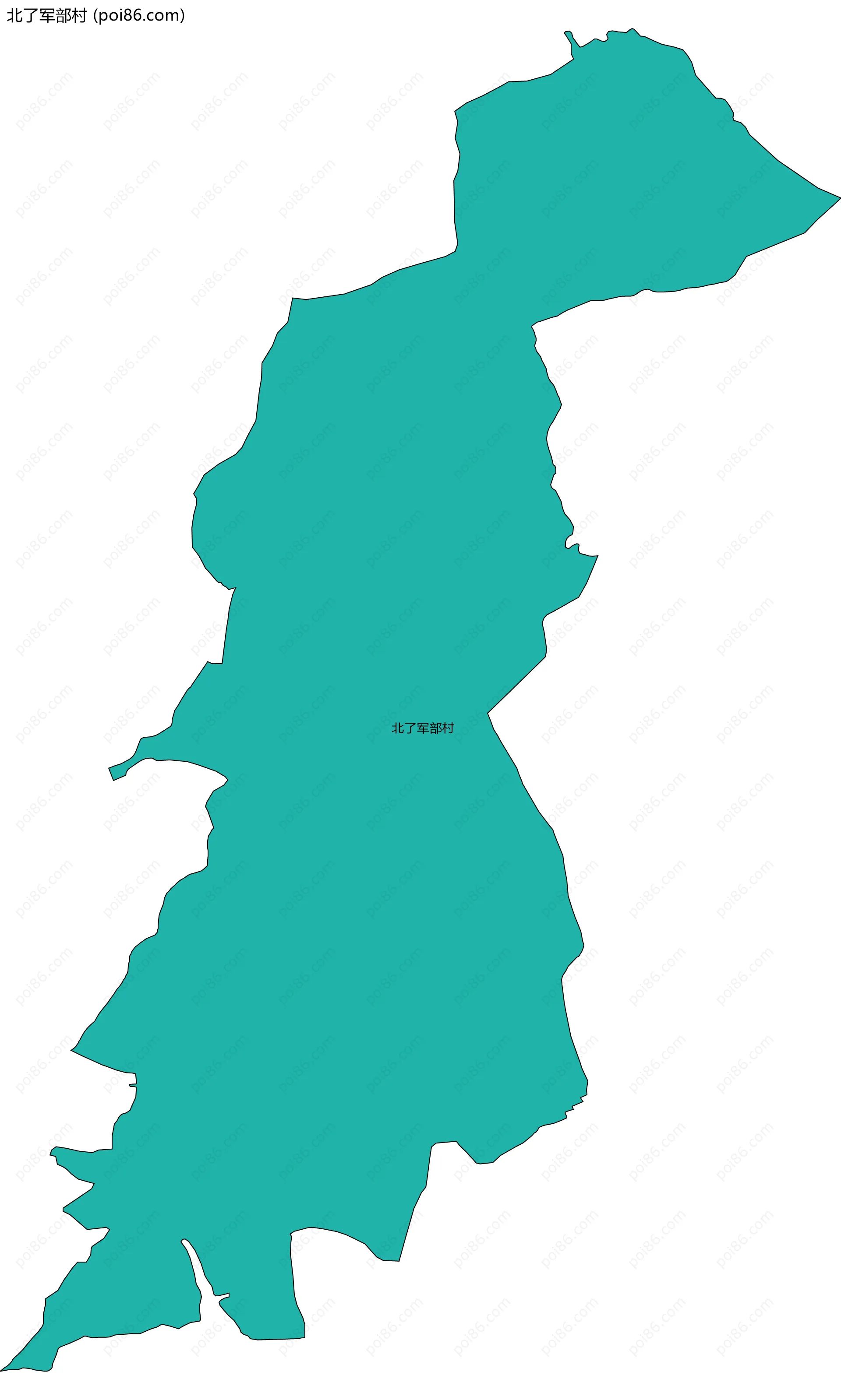 北了军部村边界地图