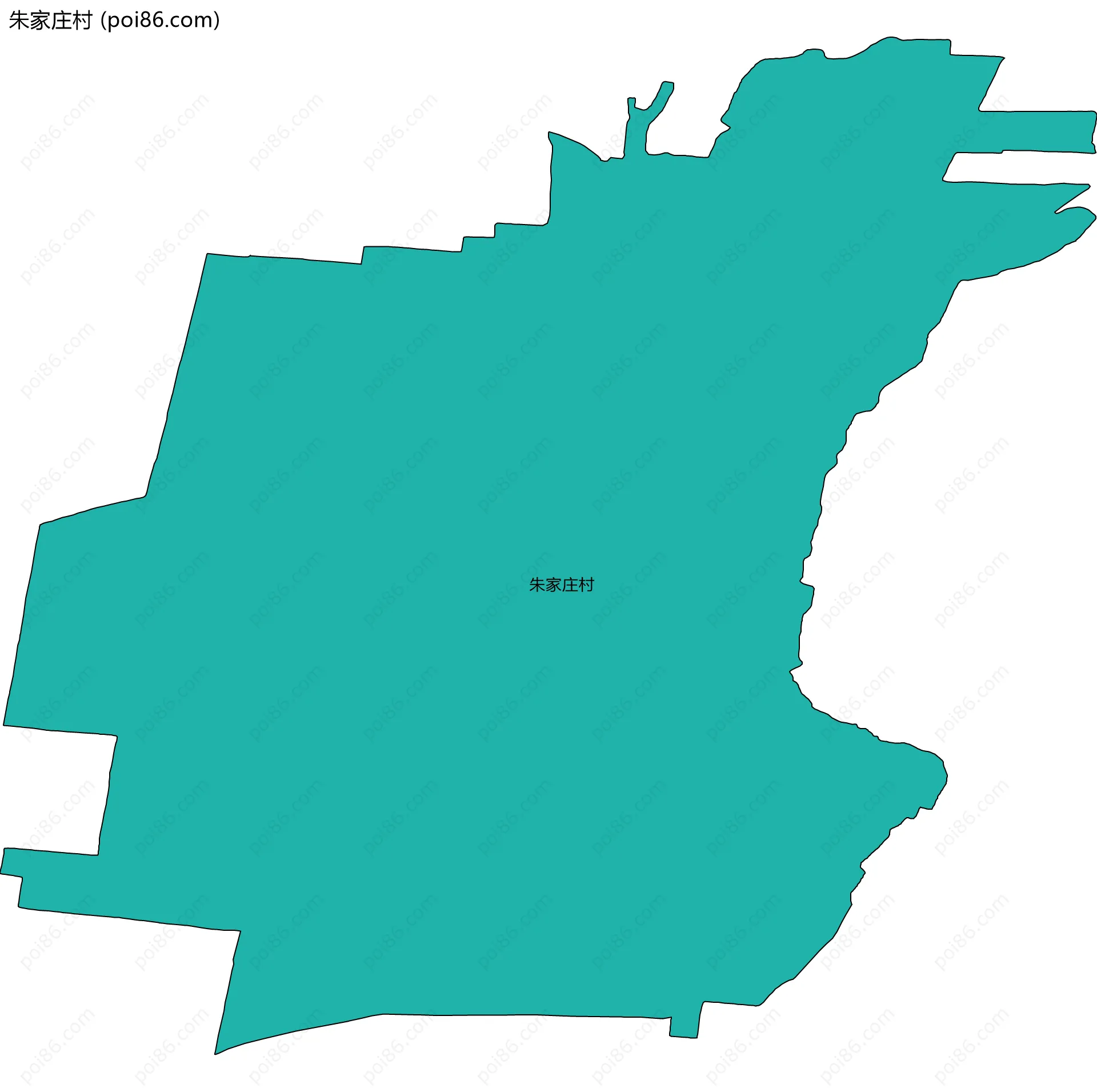 朱家庄村边界地图