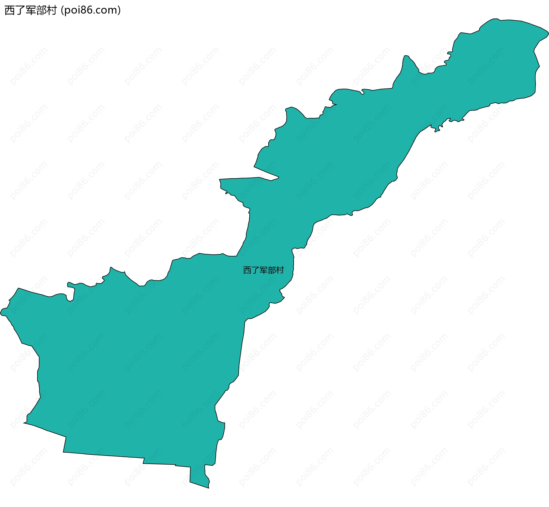 西了军部村边界地图