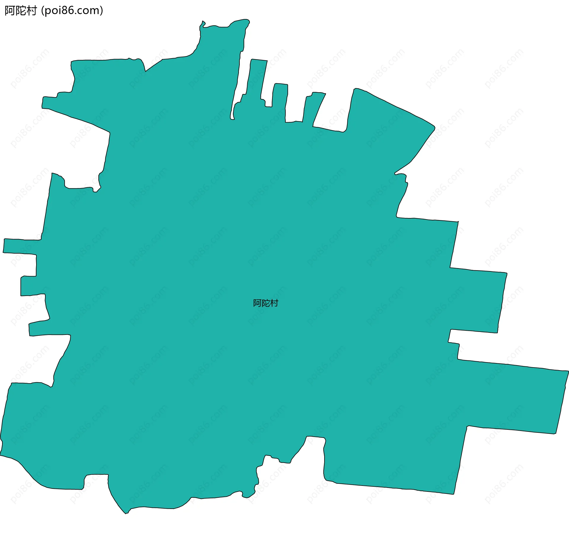 阿陀村边界地图