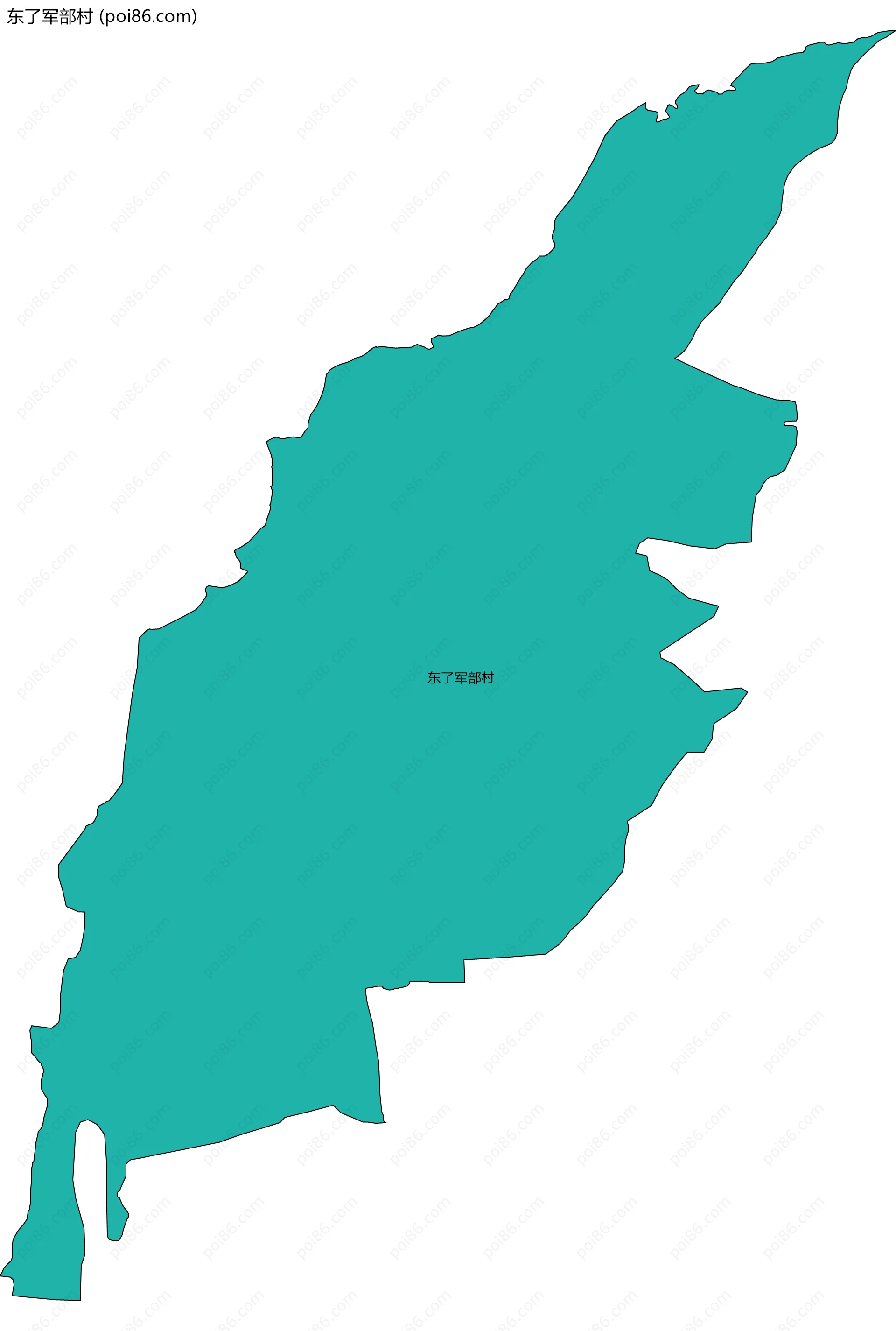 东了军部村边界地图