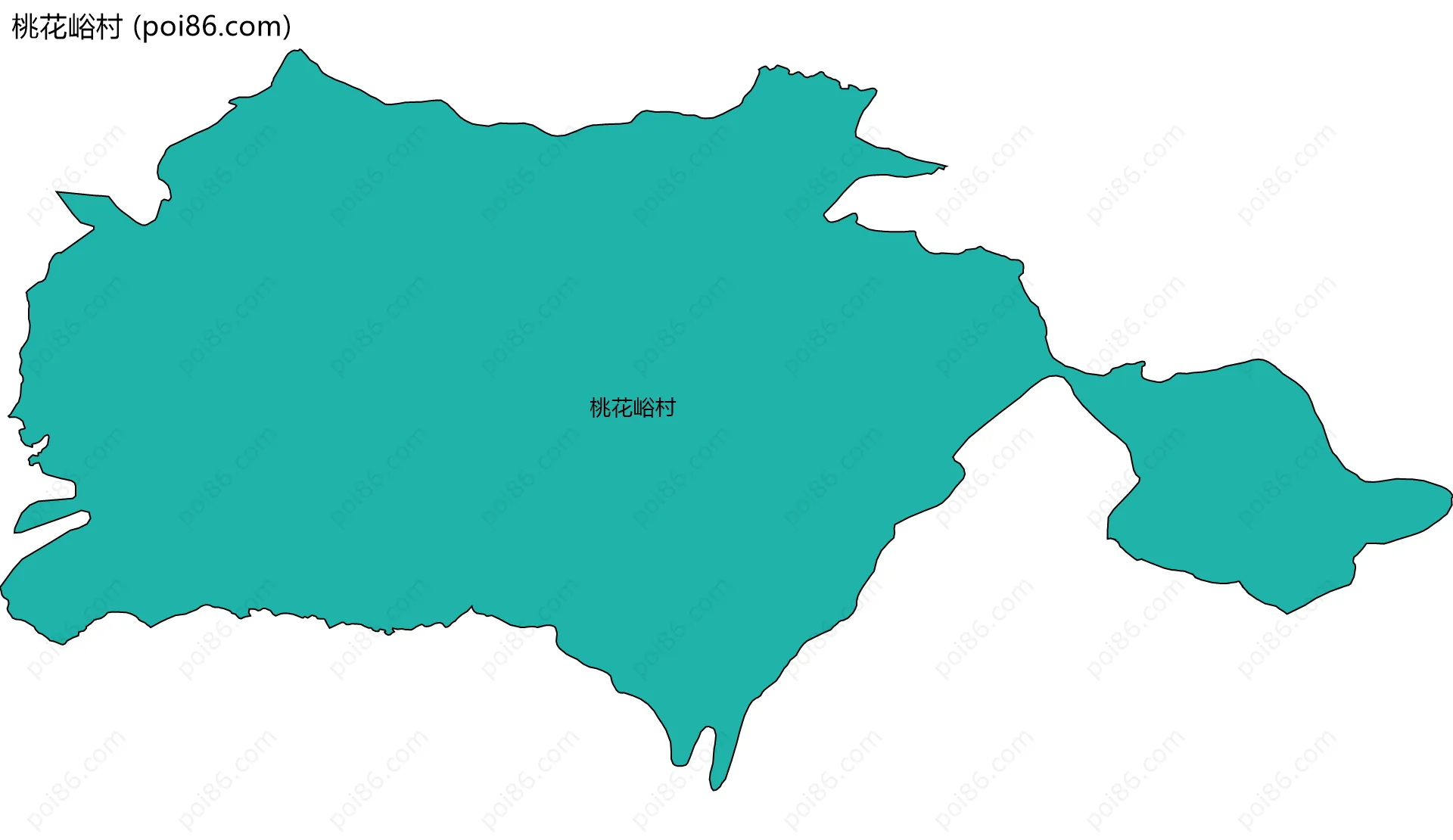 桃花峪村边界地图
