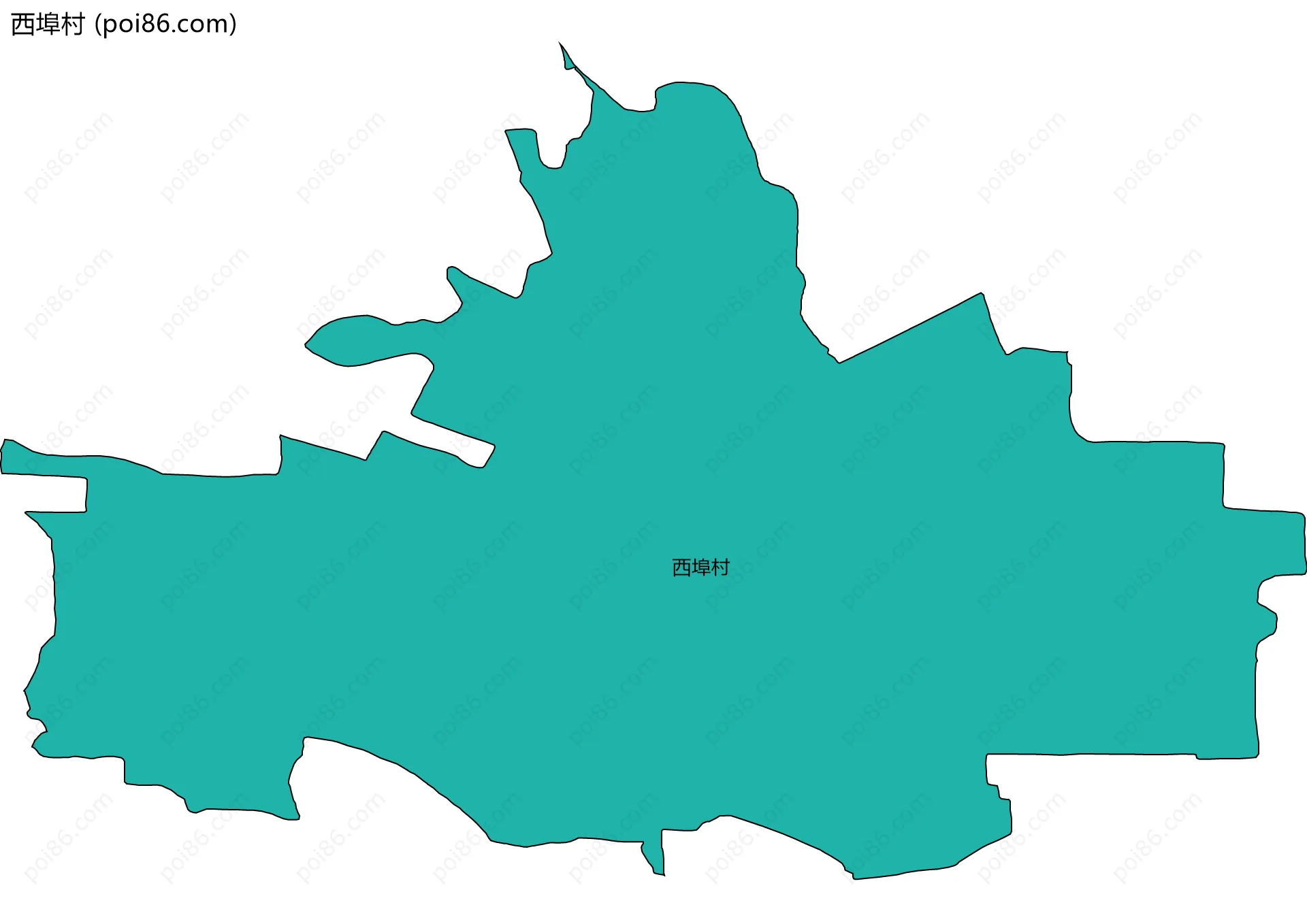 西埠村边界地图