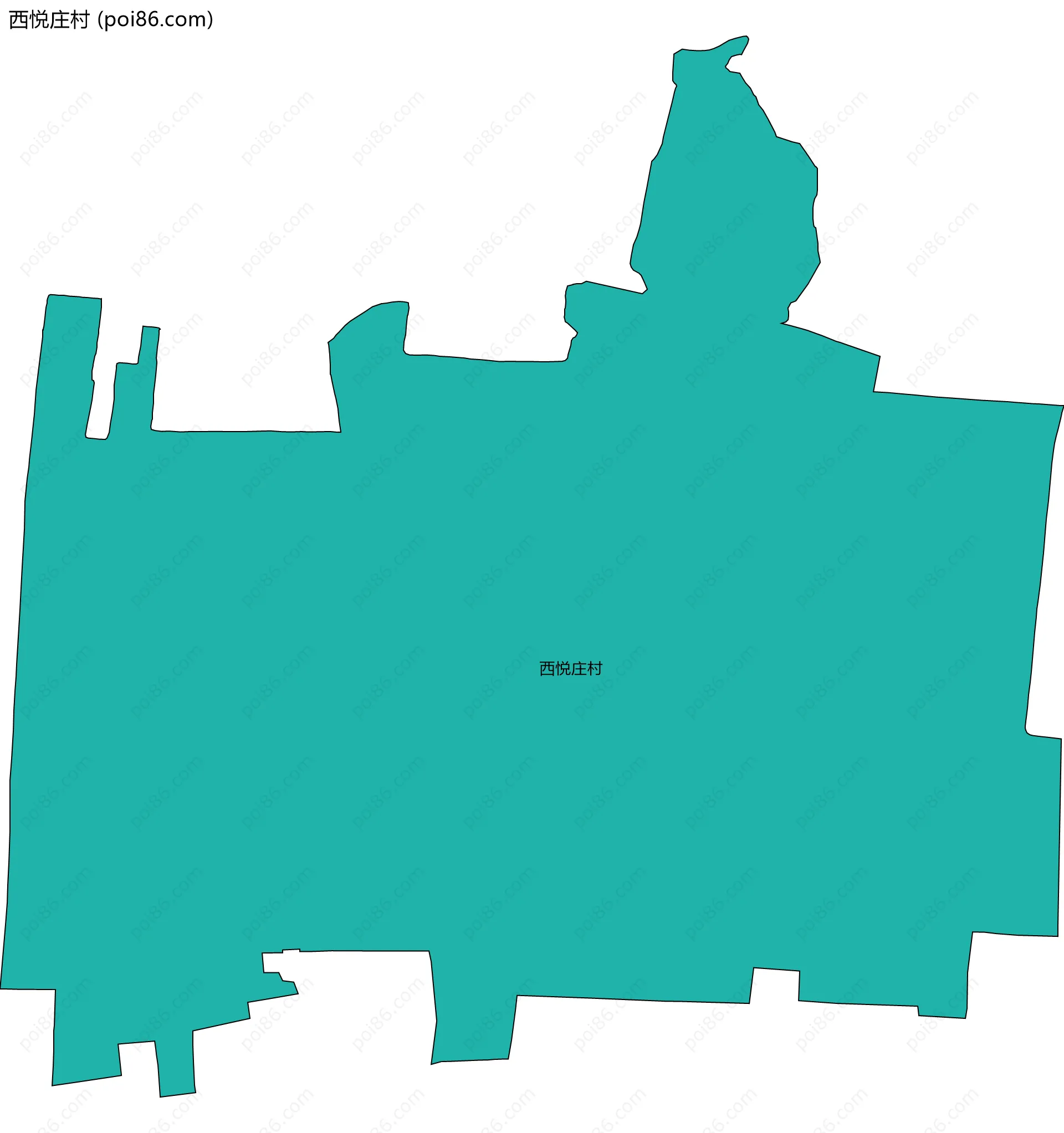 西悦庄村边界地图