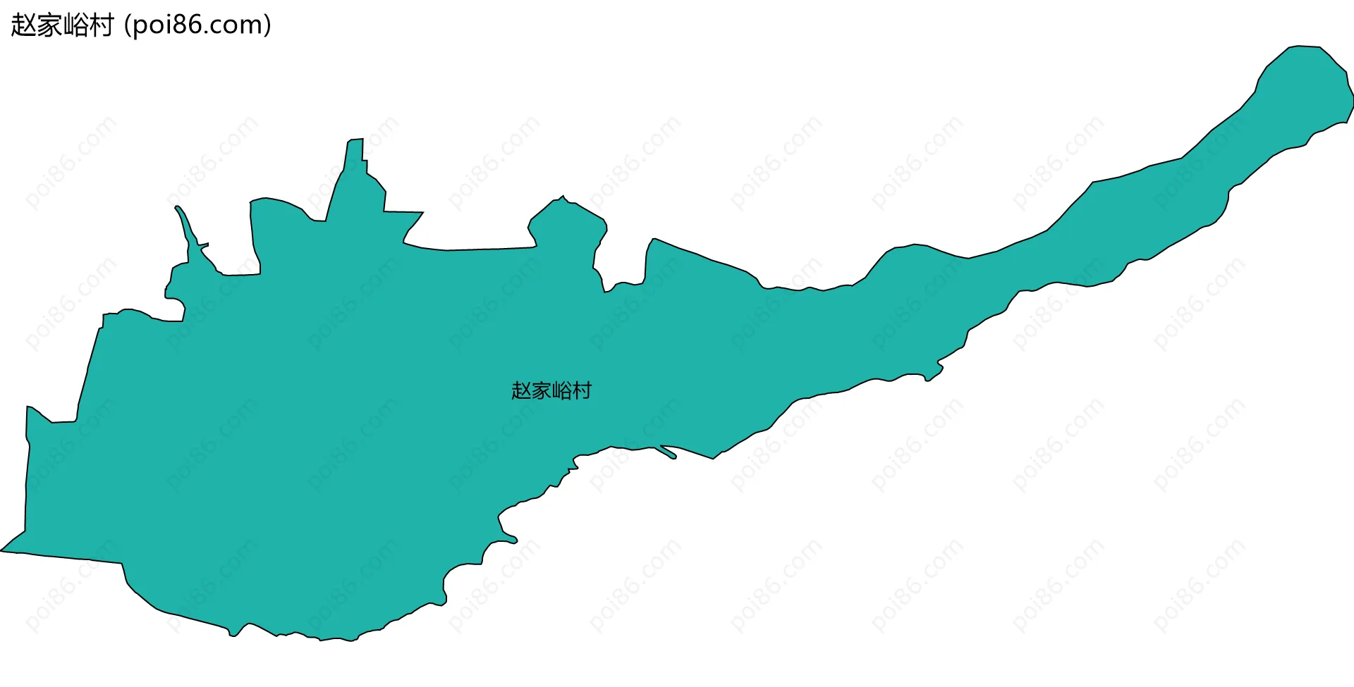 赵家峪村边界地图