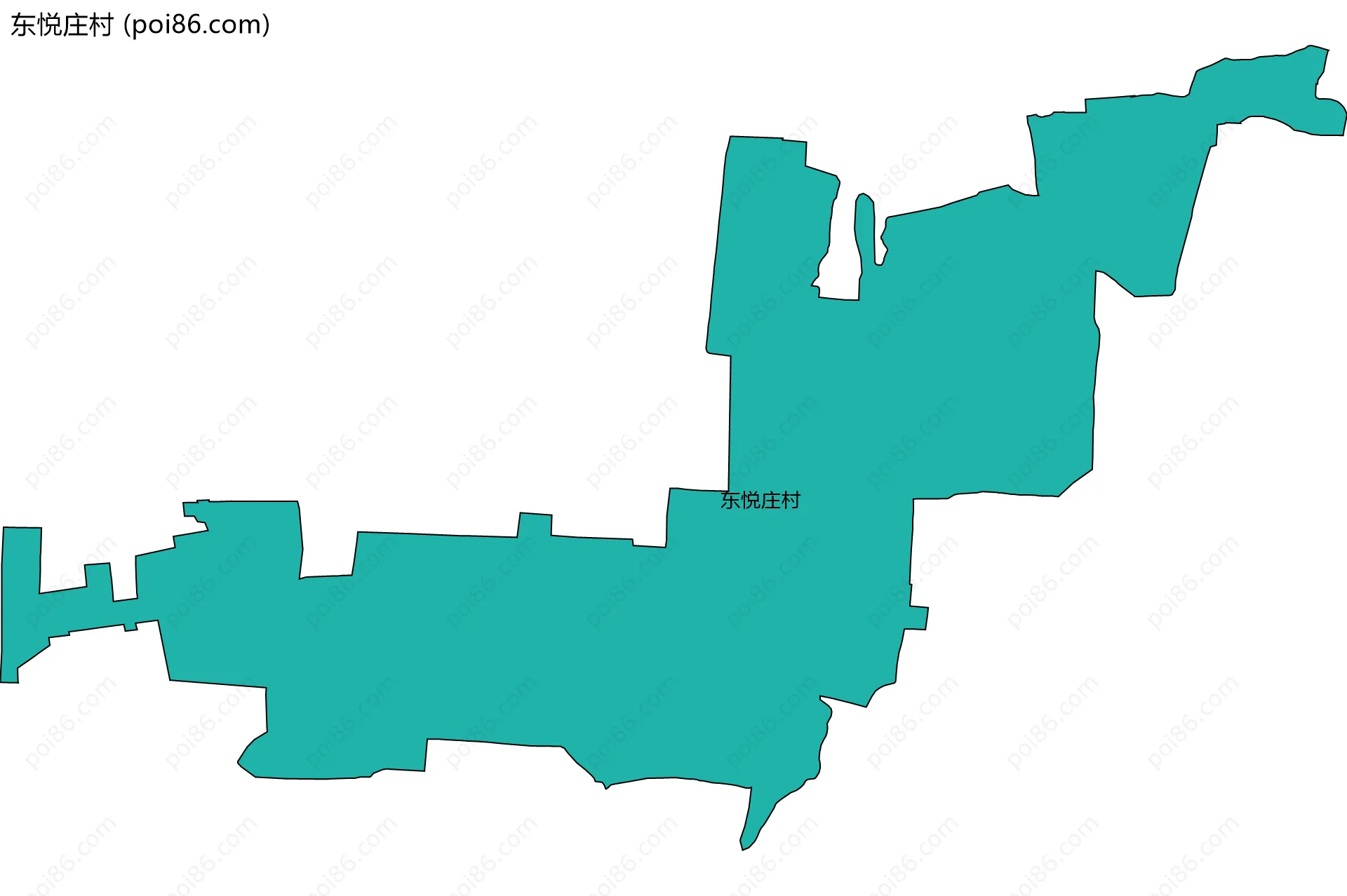 东悦庄村边界地图