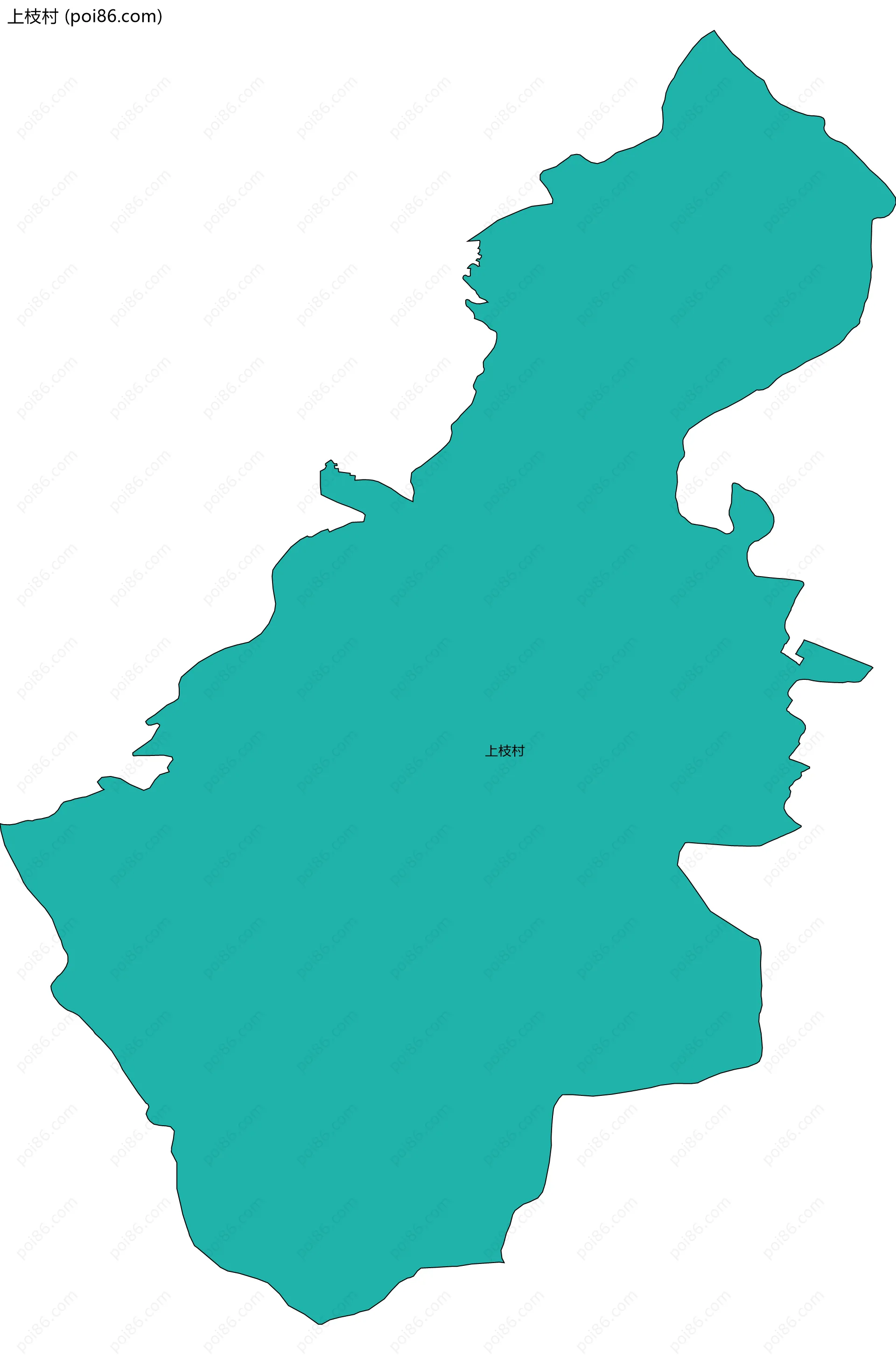 上枝村边界地图