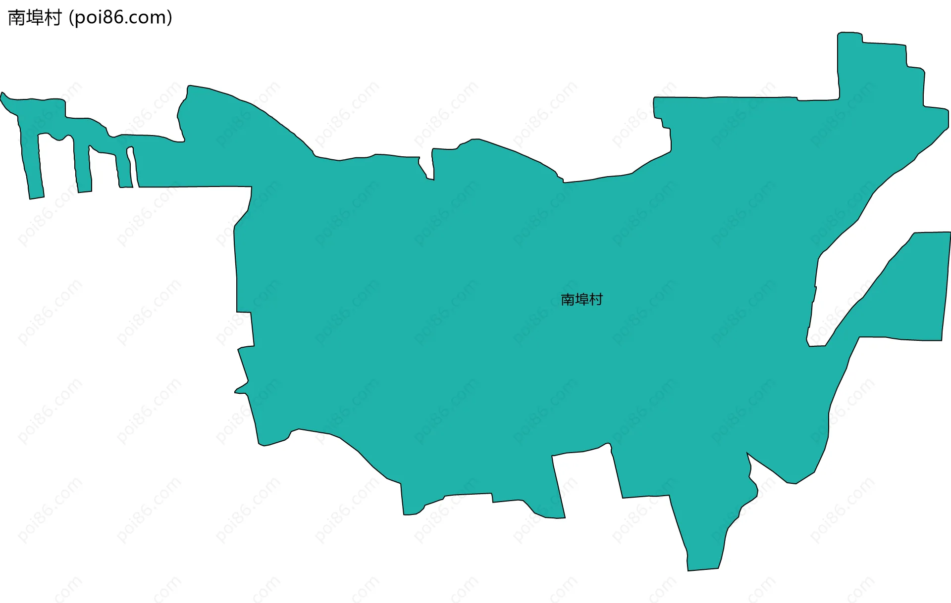 南埠村边界地图