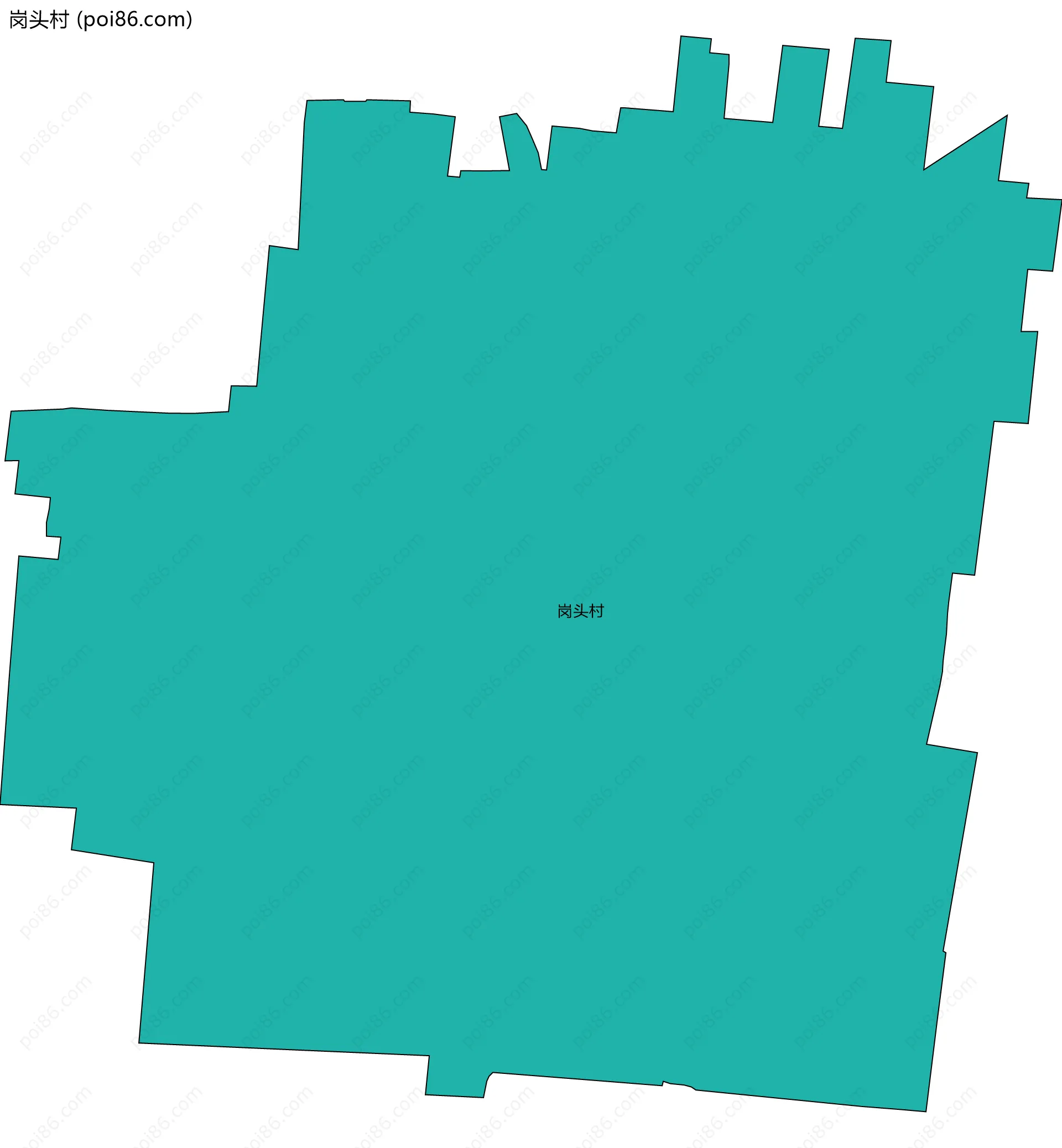 岗头村边界地图