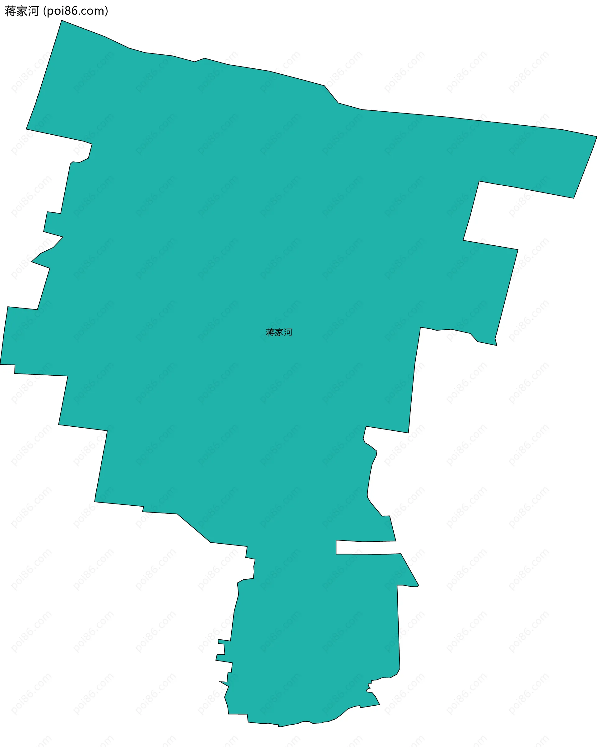 蒋家河边界地图