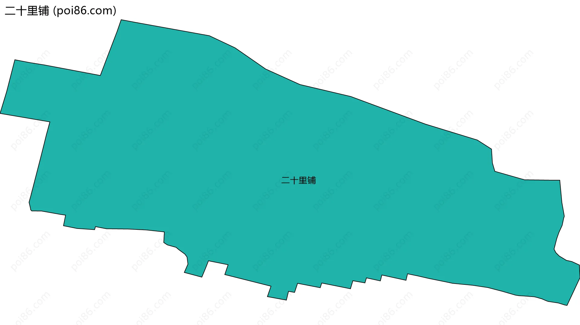 二十里铺边界地图