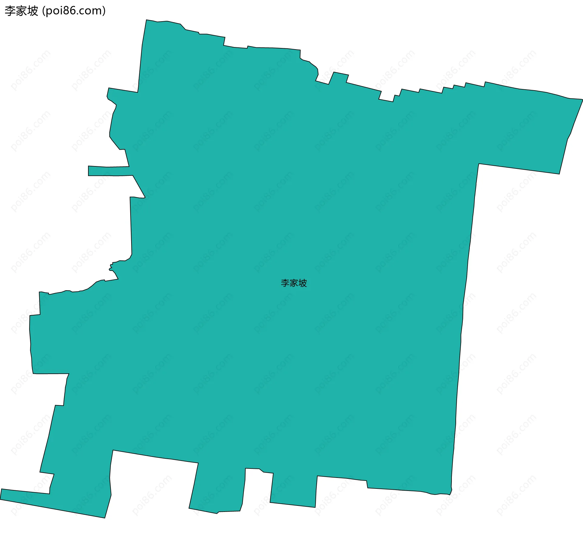 李家坡边界地图