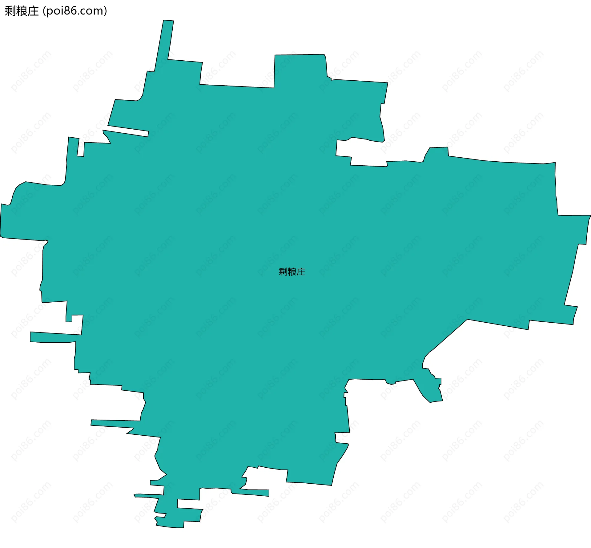 剩粮庄边界地图