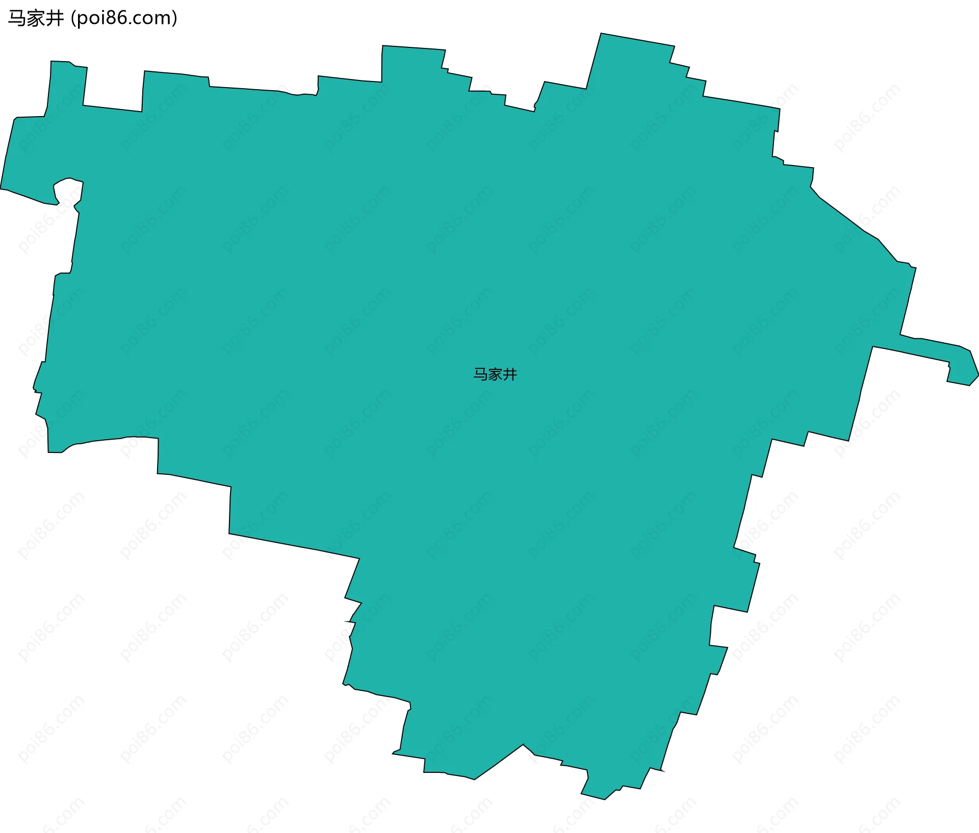 马家井边界地图