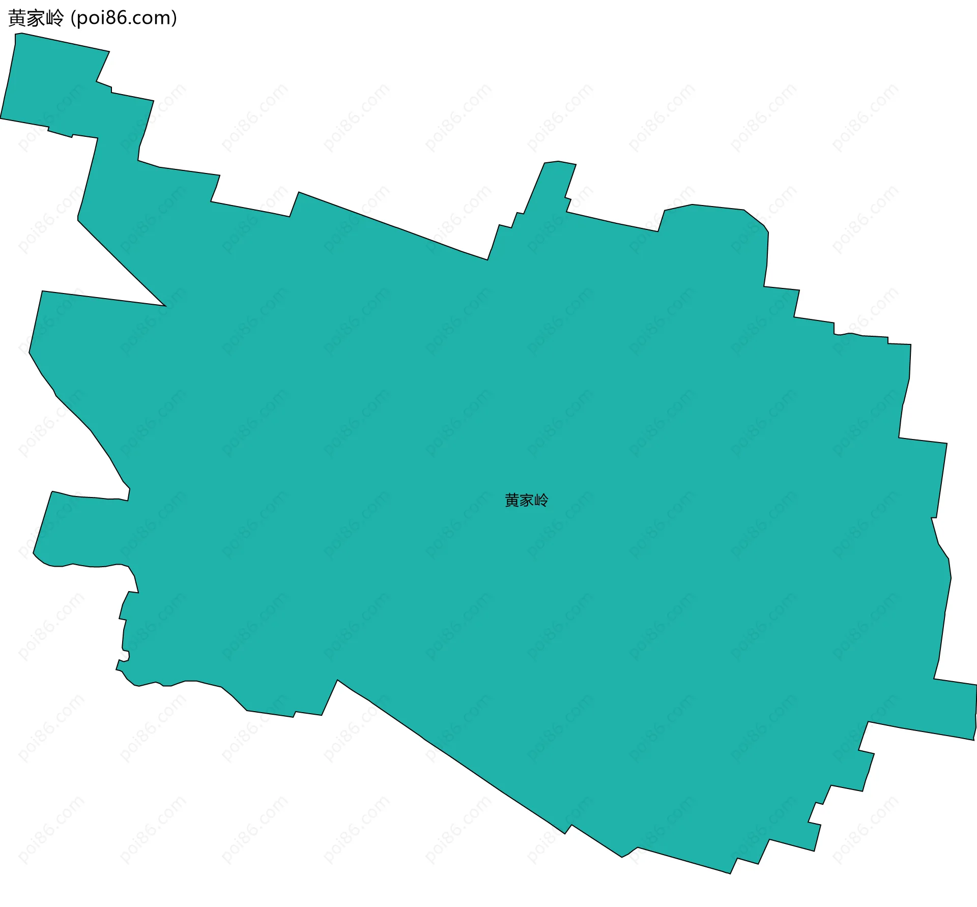 黄家岭边界地图