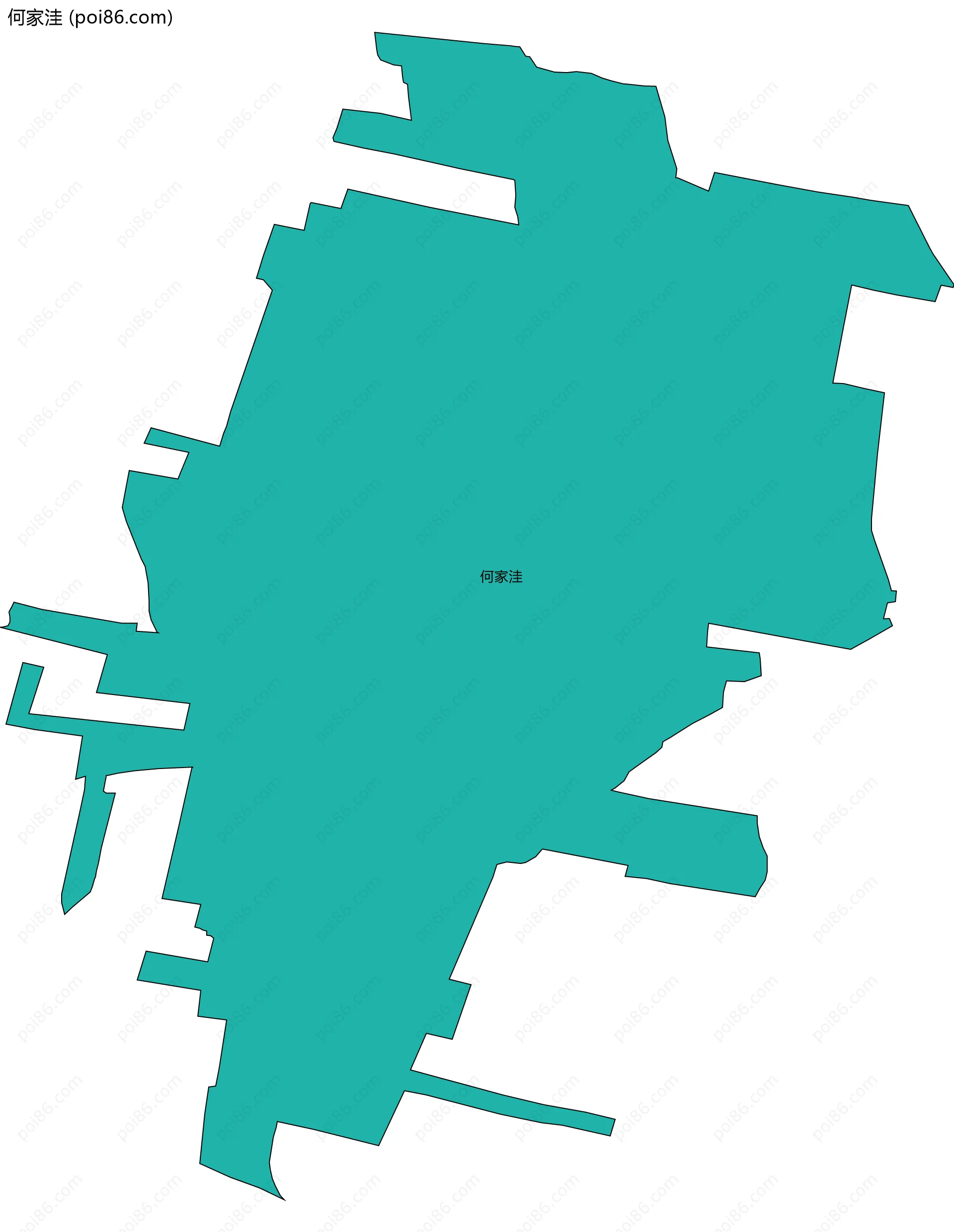 何家洼边界地图