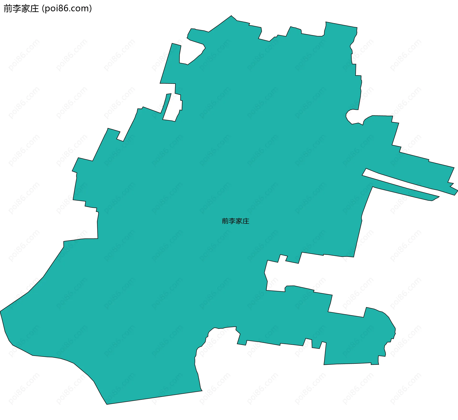 前李家庄边界地图