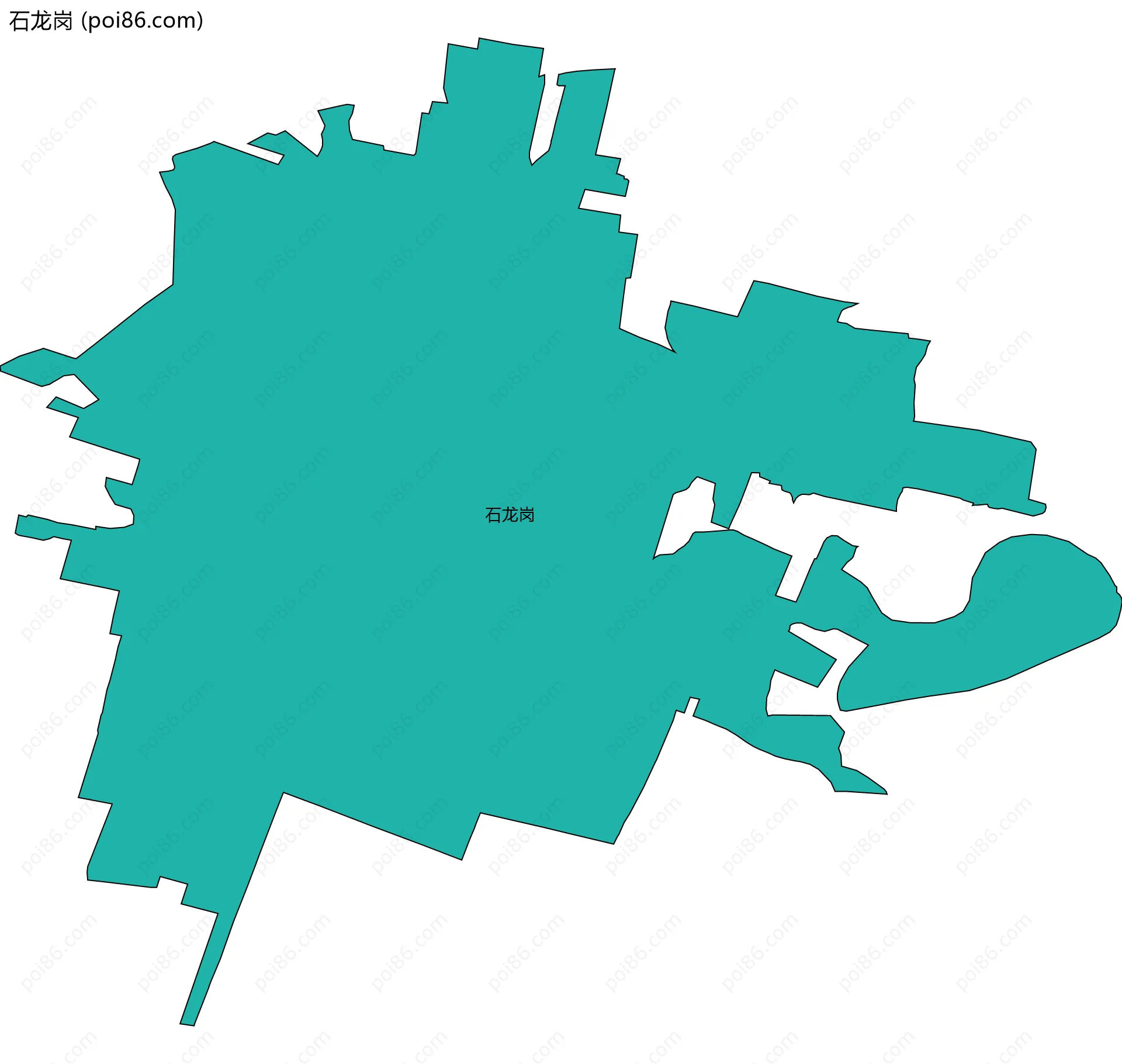 石龙岗边界地图