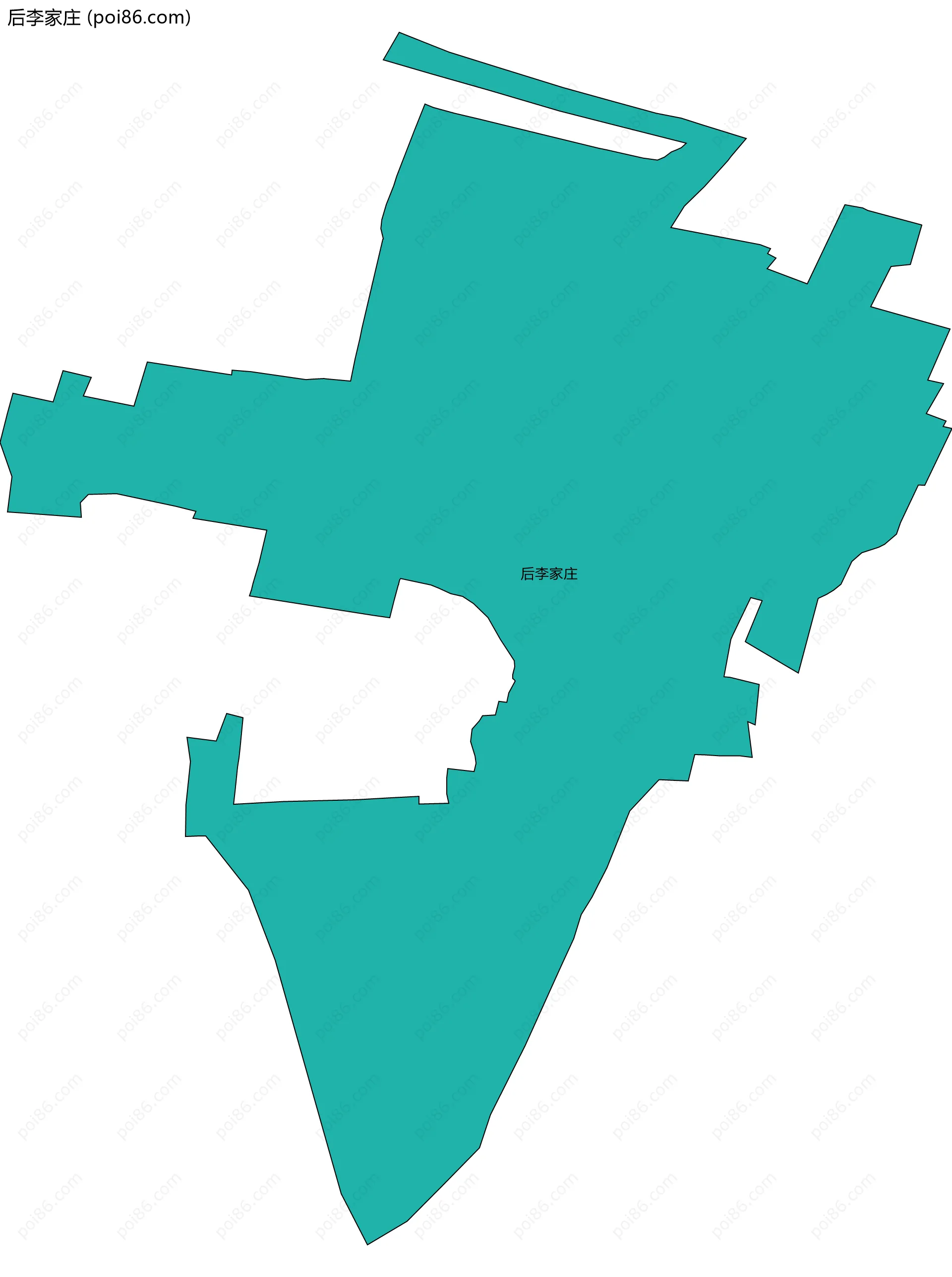 后李家庄边界地图