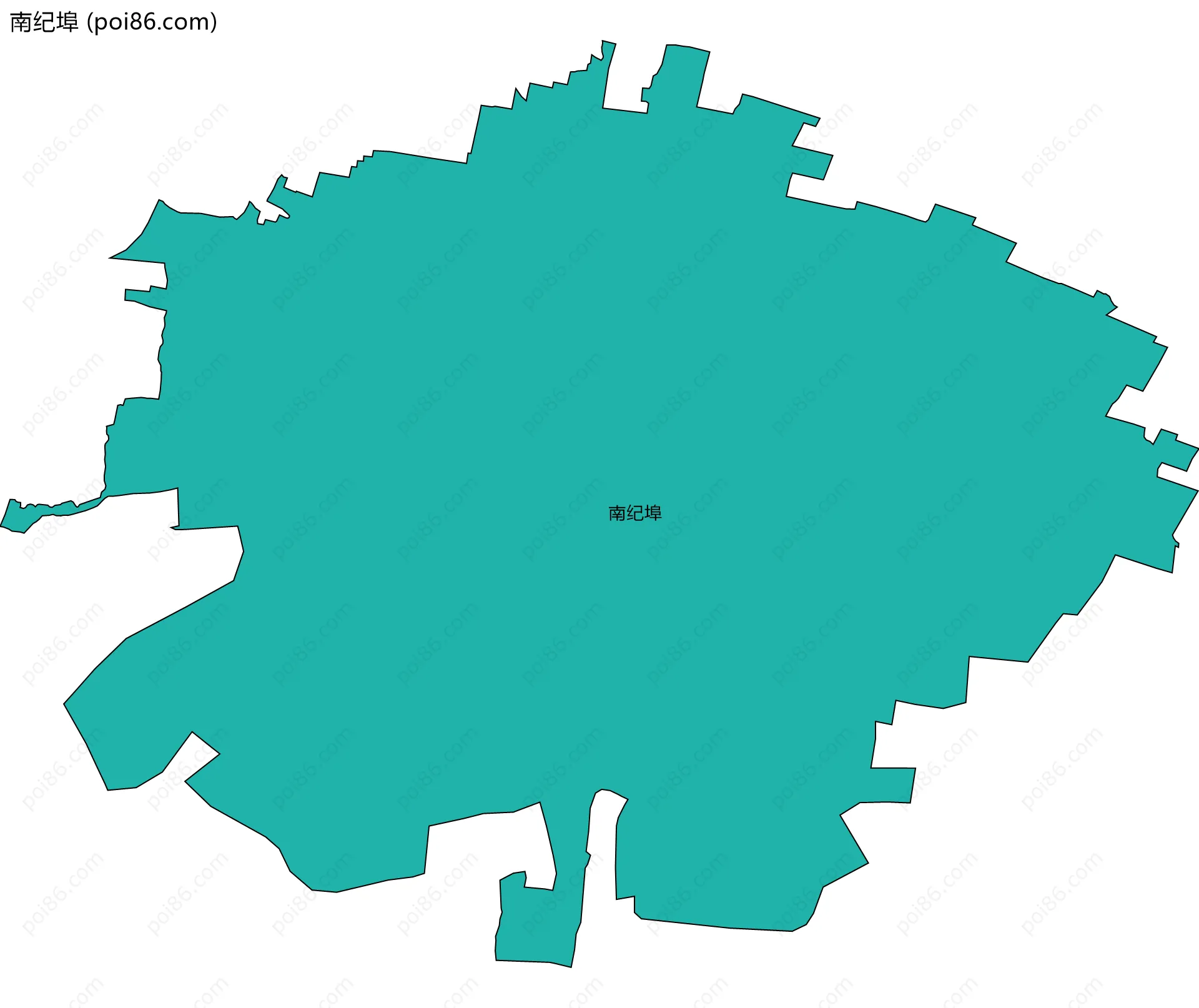 南纪埠边界地图