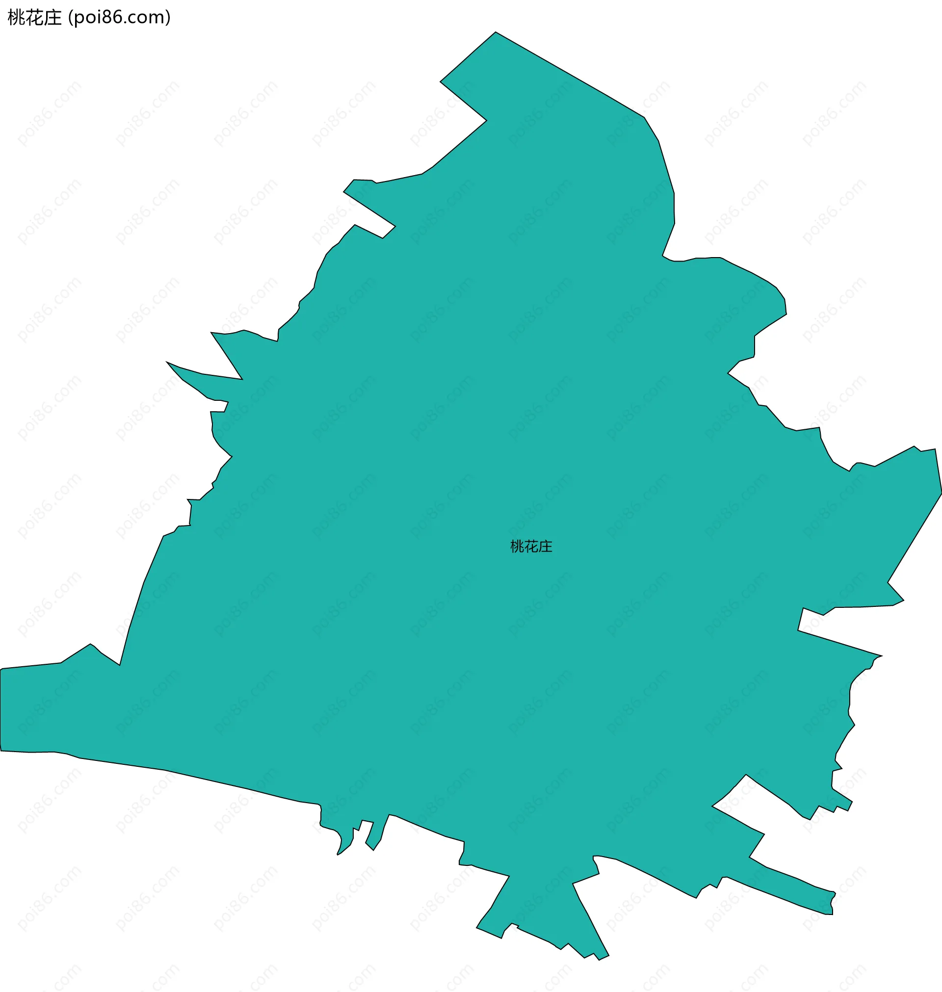 桃花庄边界地图