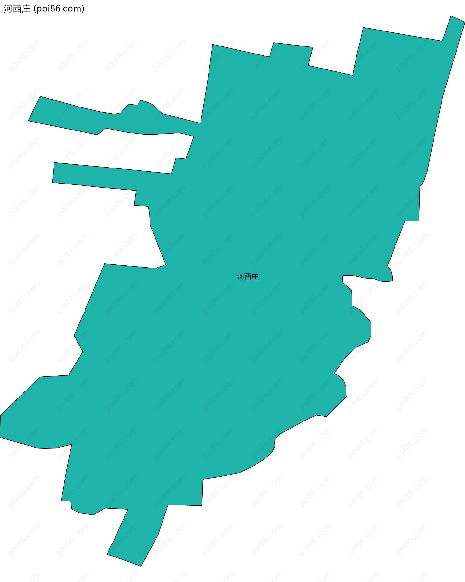 河西庄边界地图