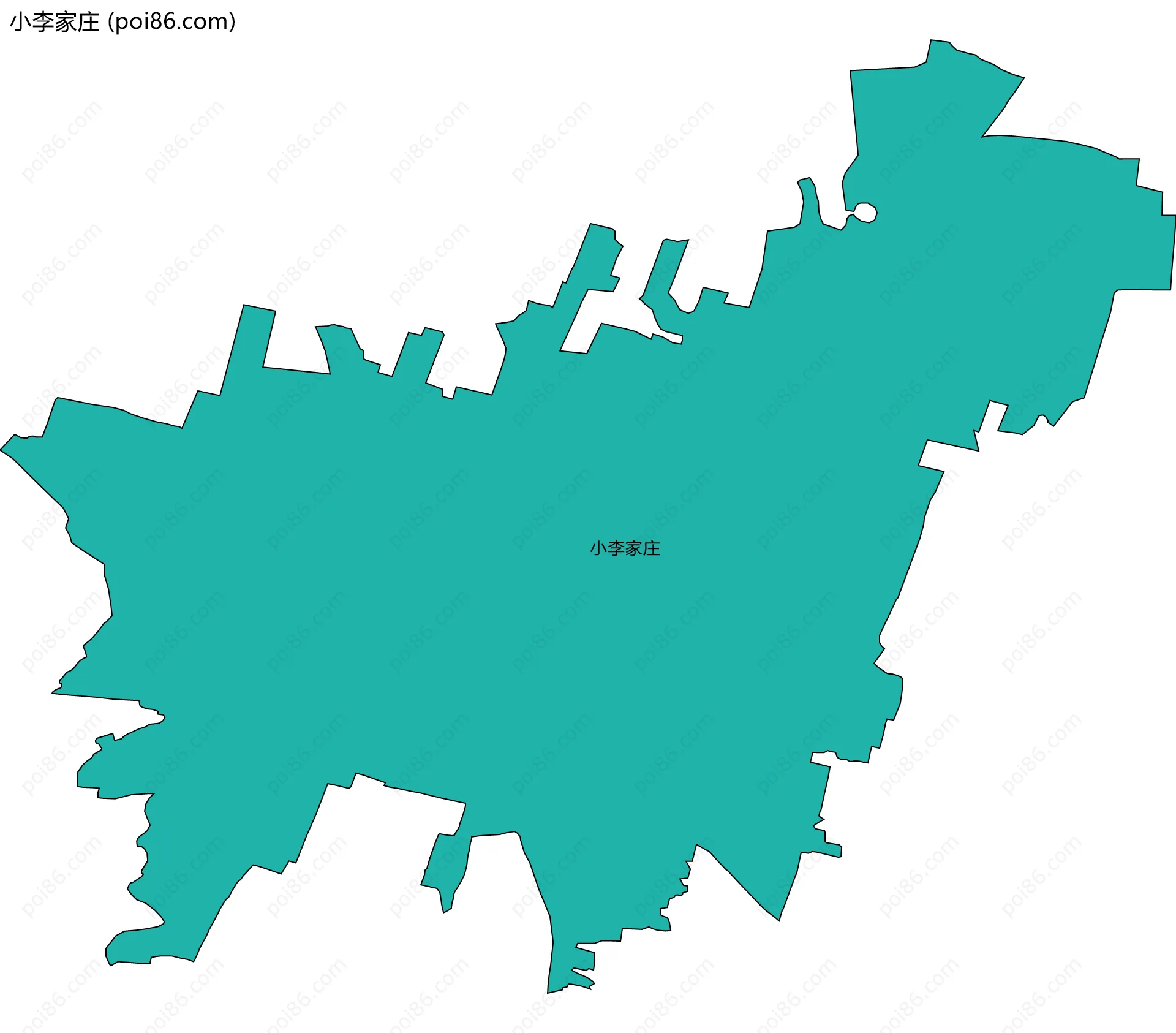 小李家庄边界地图