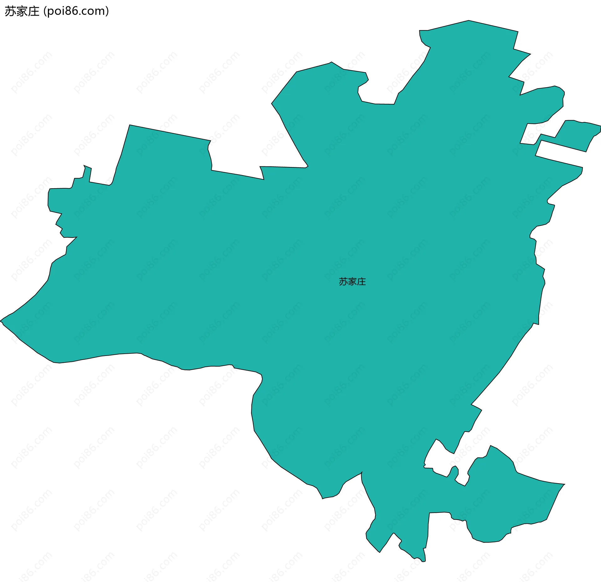 苏家庄边界地图