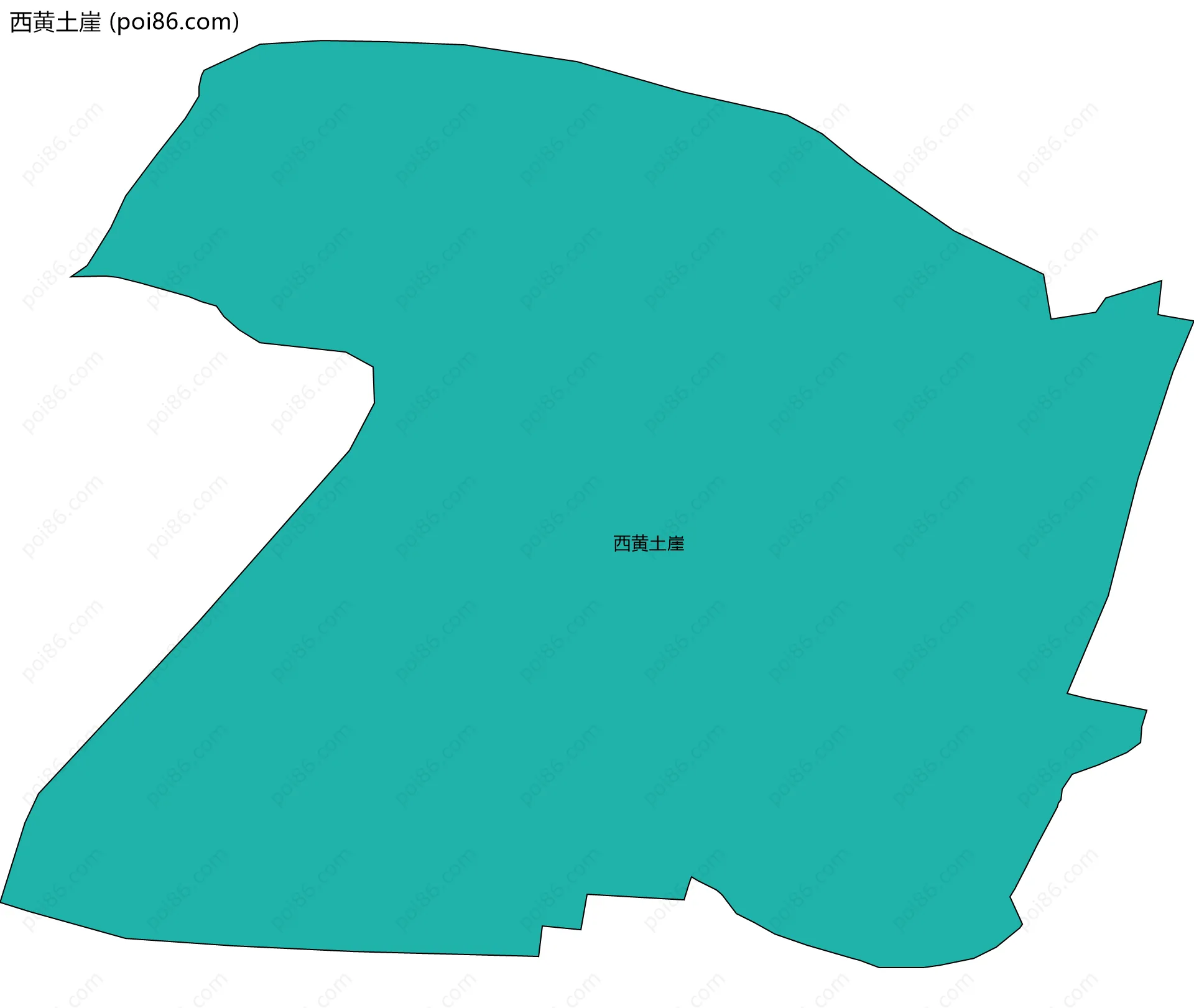西黄土崖边界地图