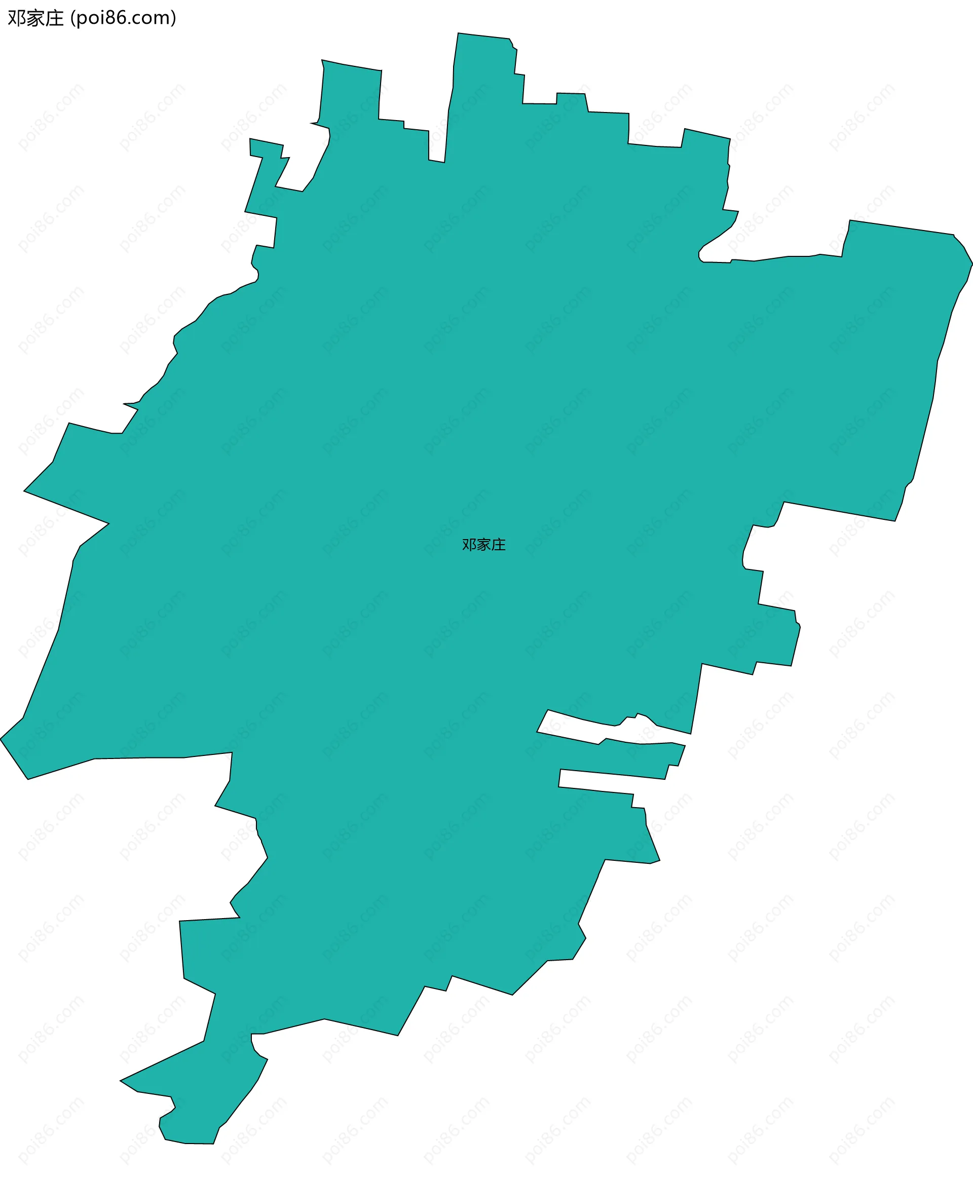 邓家庄边界地图