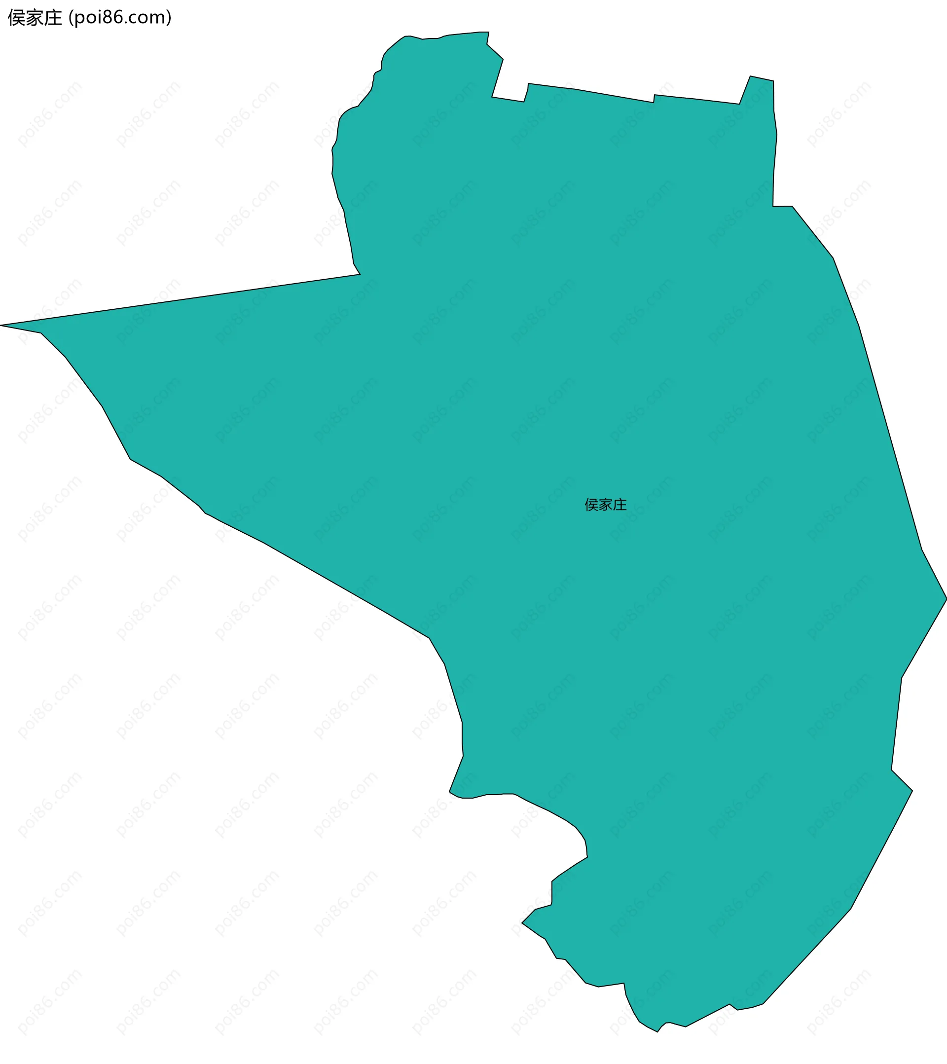 侯家庄边界地图