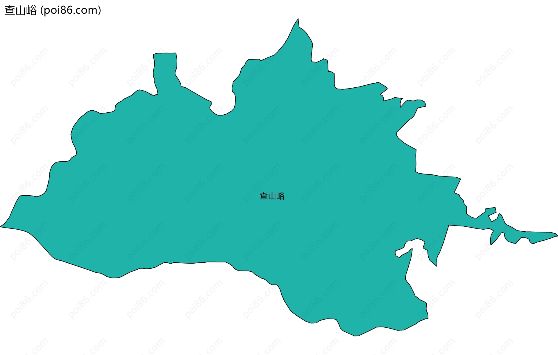 查山峪边界地图