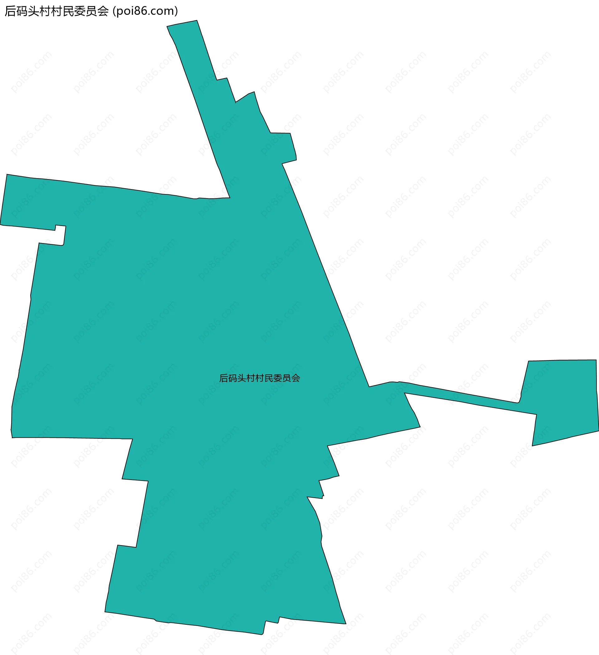 后码头村村民委员会边界地图