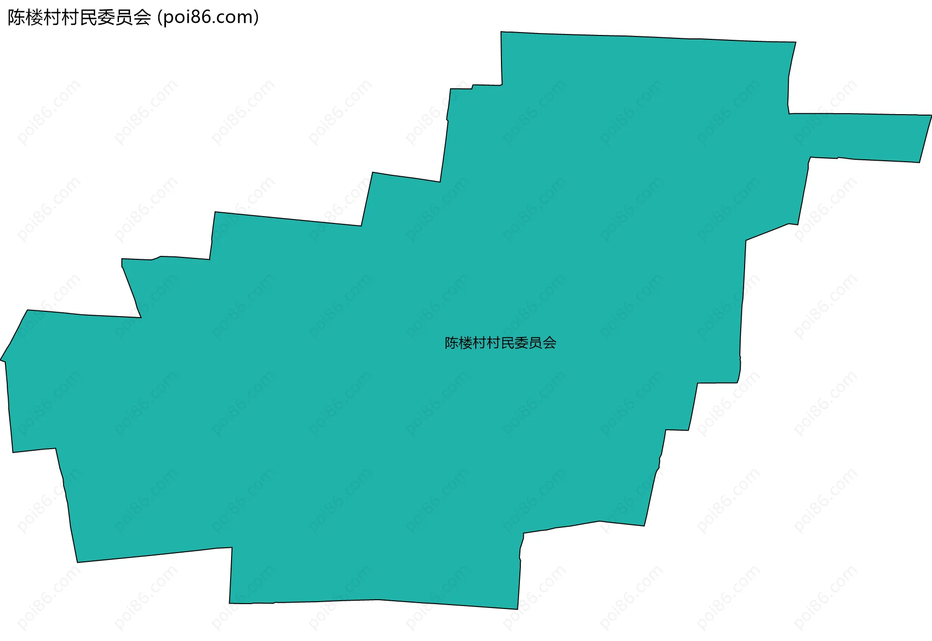 陈楼村村民委员会边界地图